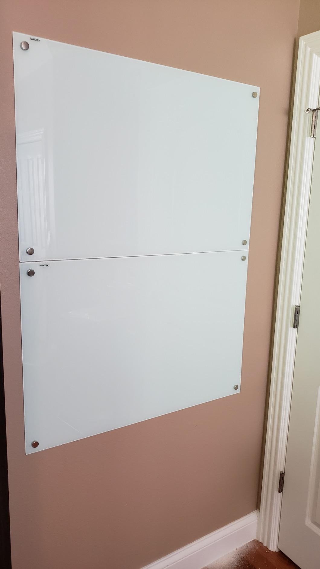 maxtek Magnetic Glass Dry Erase White Board, 48