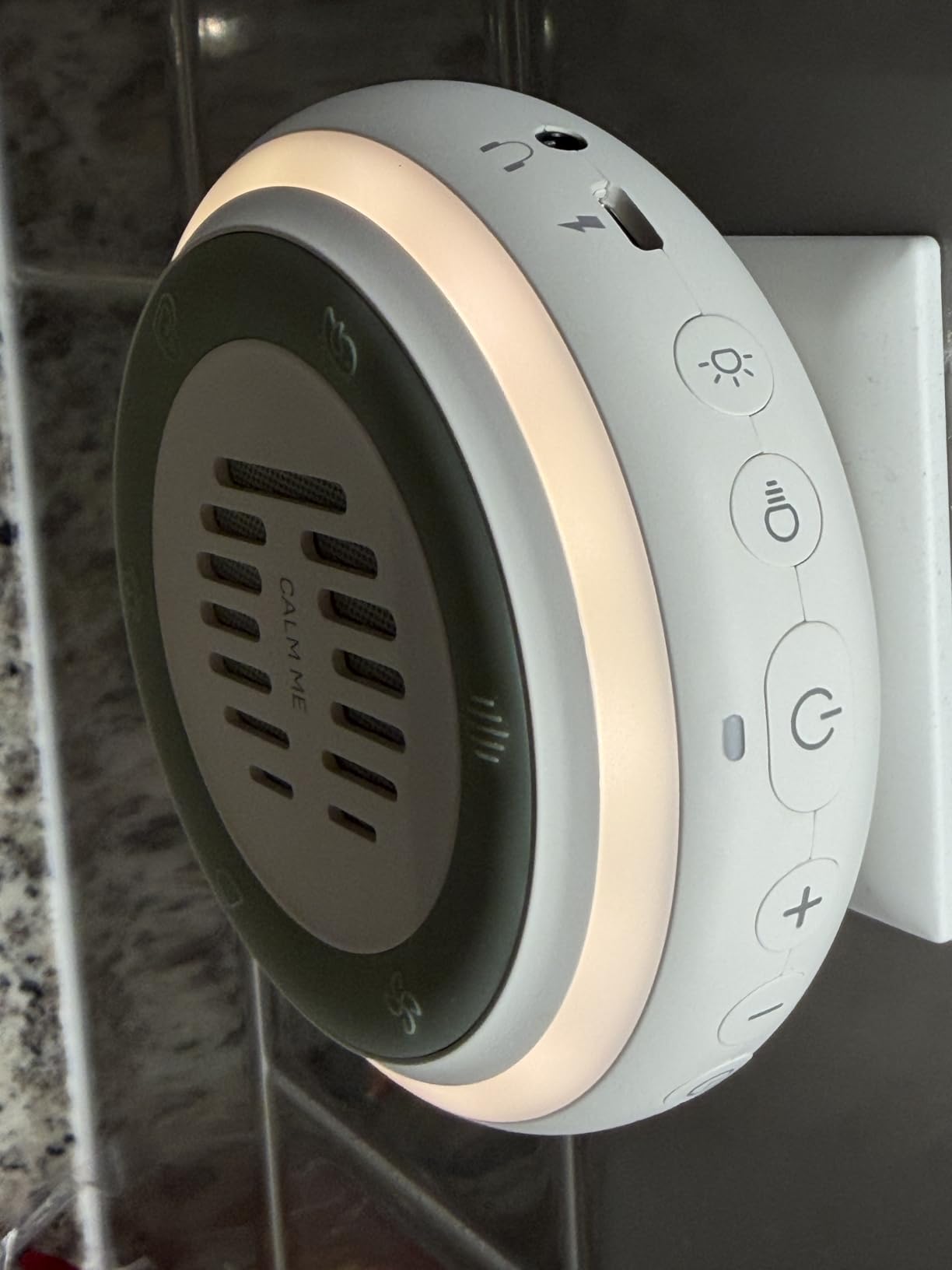 Wall Plug in White Noise Sound Machine for Office Privacy & Noise Canceling, White Noise Machine for Sleeping Adults & Baby, Therapy Noise Blocker with 20 Soothing Sounds & Nightlight by Calm Me customer photo 1