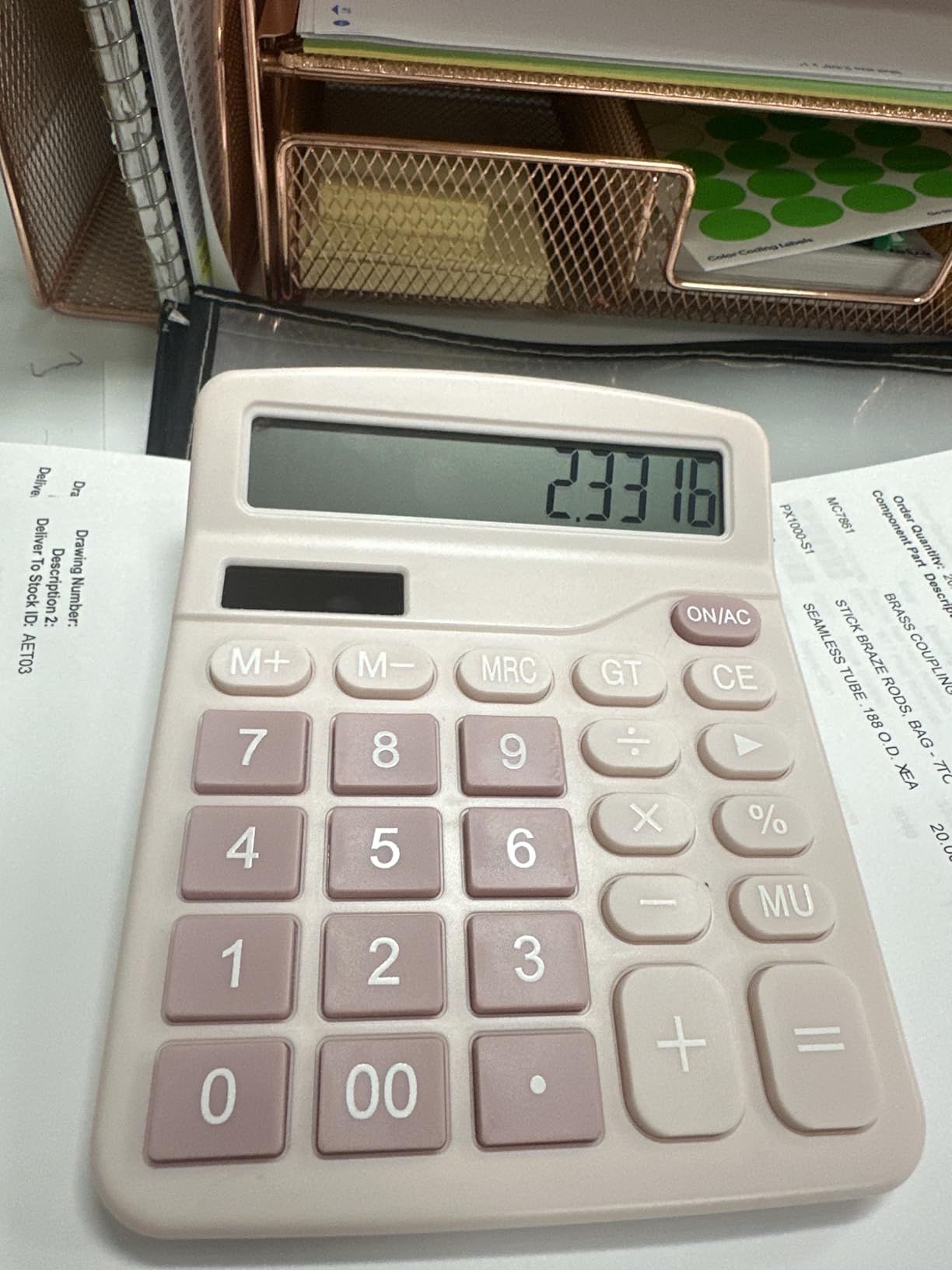 Office Desk Calculator - Dual Power Simple Financial Calculator with Big Button Large Display for Office, Home & School (Black) customer photo 1