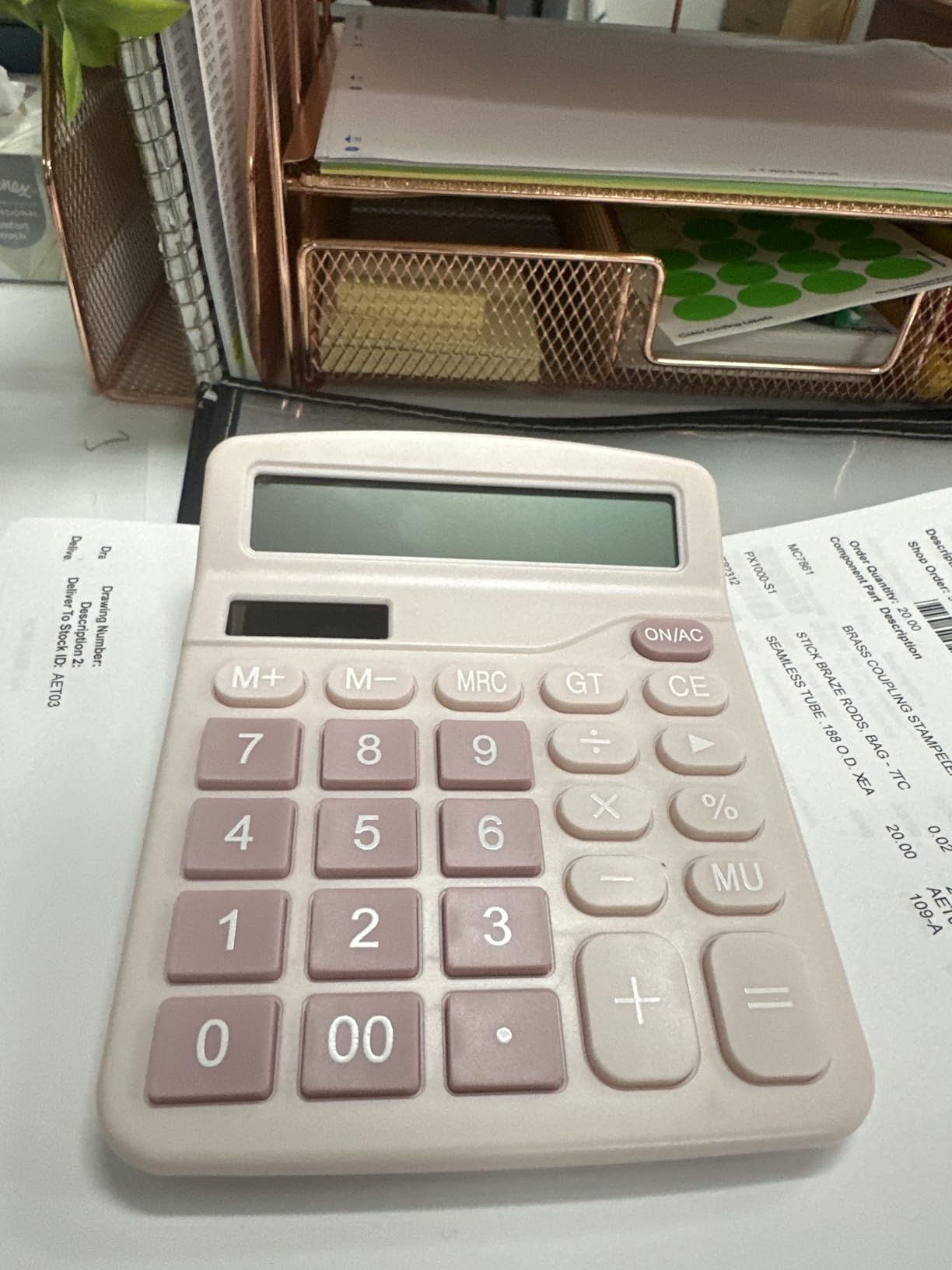 Office Desk Calculator - Dual Power Simple Financial Calculator with Big Button Large Display for Office, Home & School (Black) customer photo 2