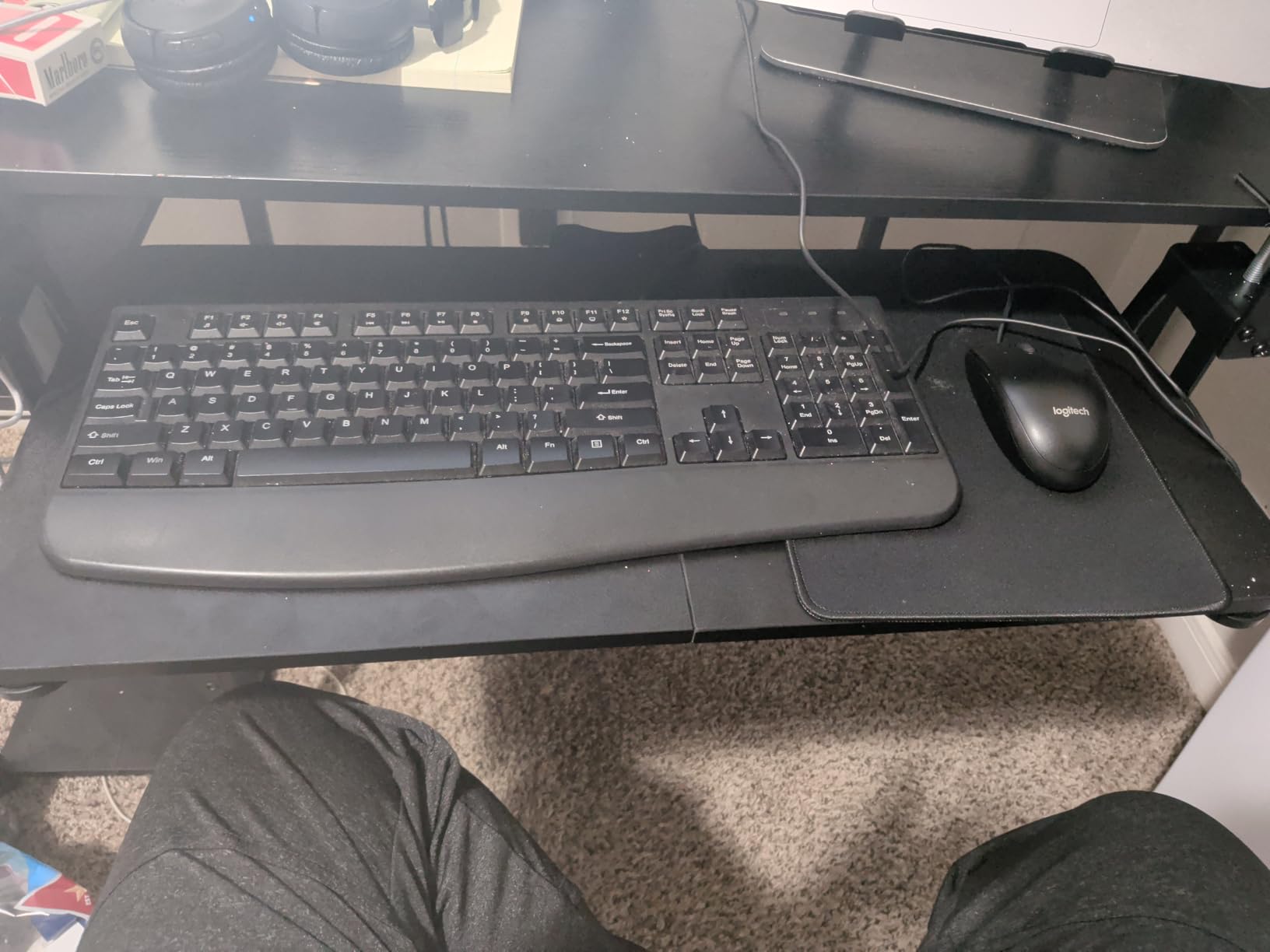 XINLEI Keyboard Tray Under Desk Large C-Clamp 25.6