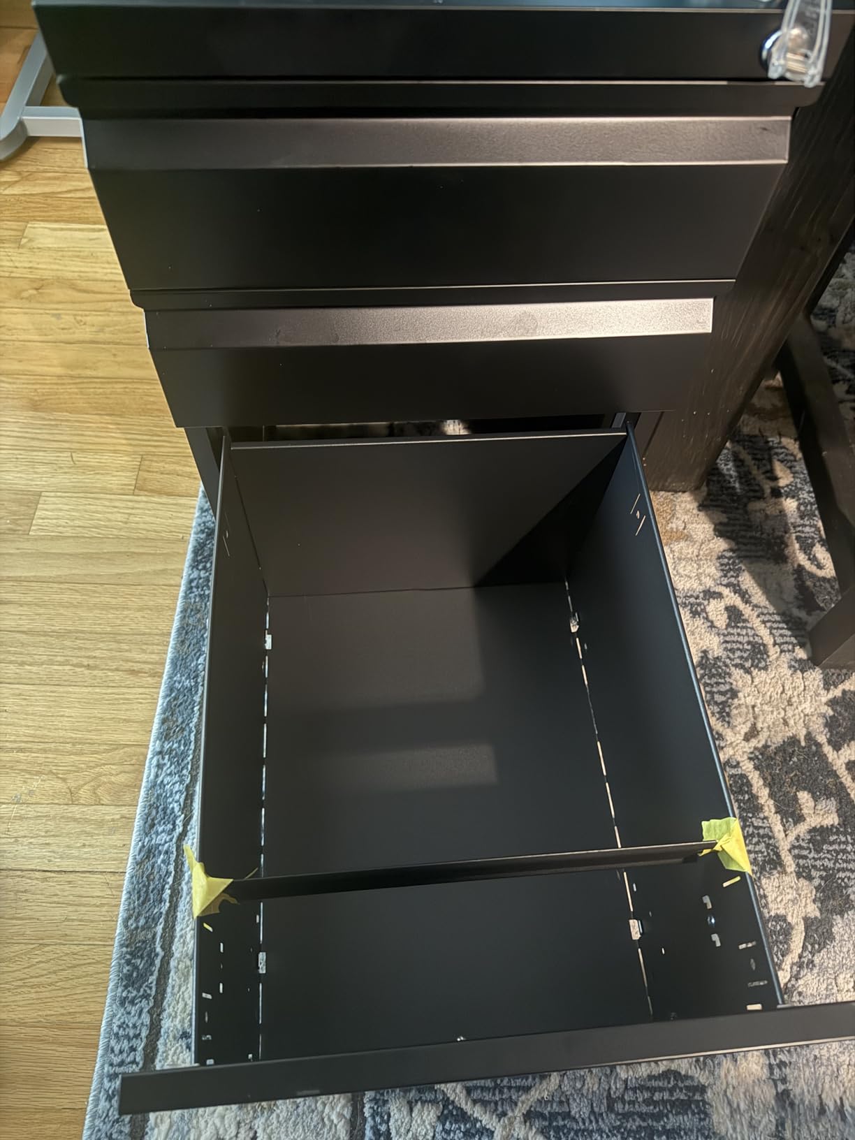 Letaya Mobile File Cabinet with Lock,2 Drawer Under Desk Metal Rolling Filing Cabinets for Home Office Organizer Letters/Legal/A4(Fully Assembled-Black) customer photo 2