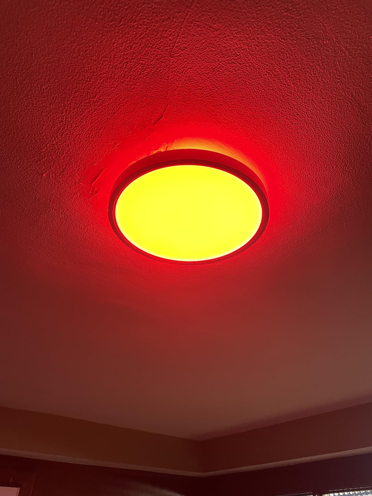 Govee Smart Ceiling Light, RGBIC LED Ceiling Light Fixture, 2400LM Flush Mount Light Fixture, DIY Colors, Works with Alexa, 2200K-6500K Lights for Bedroom, Living Room,12 Inch, 1 Pack (White) customer photo 1