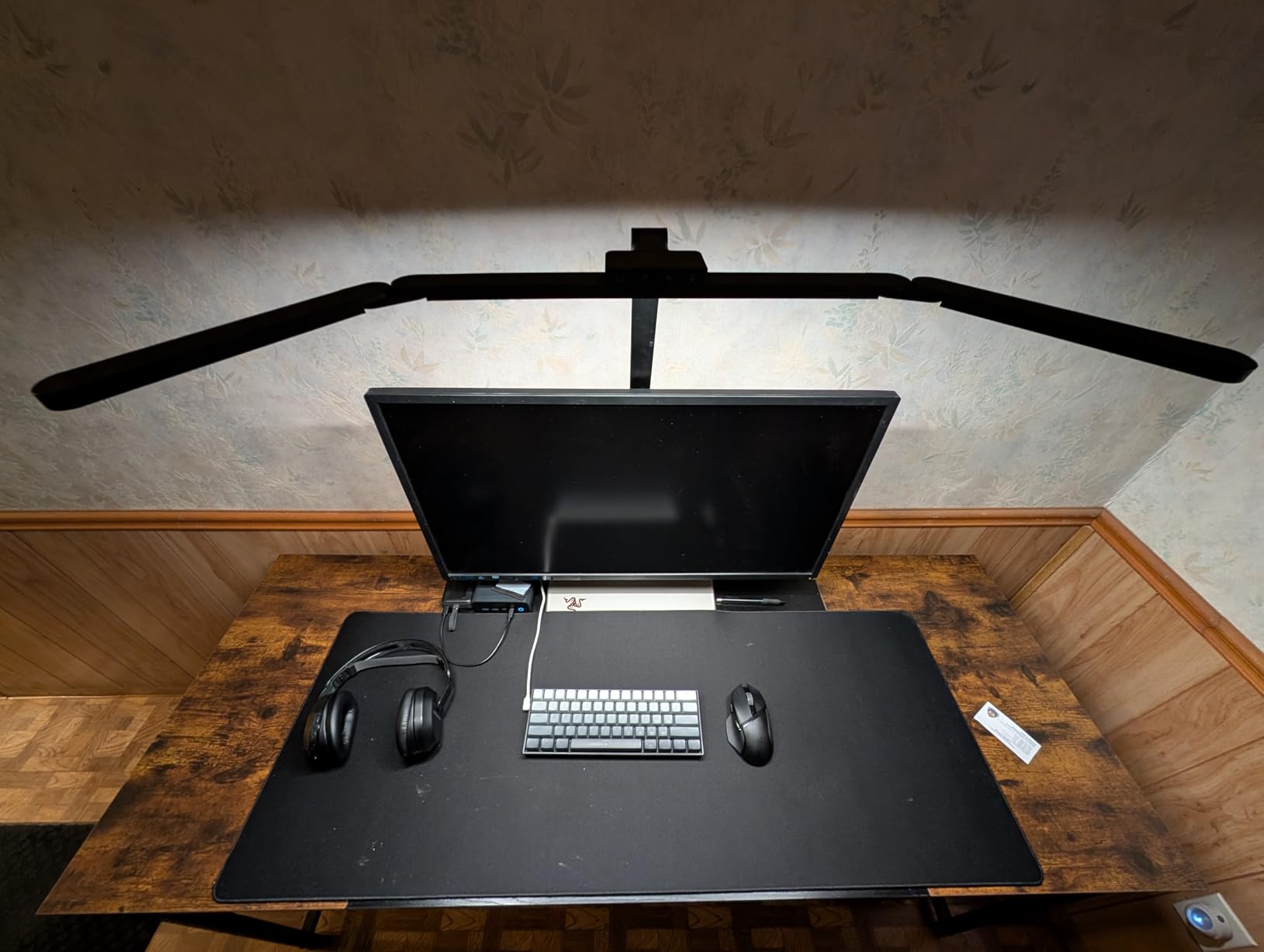 Huuger Computer Desk, 80 Inch Office Desk, Gaming Desk with Storage, Writing Desk Work Desk for Home Office, Study, Long Simple Desk, Large Legroom, Metal Frame, Black customer photo 2