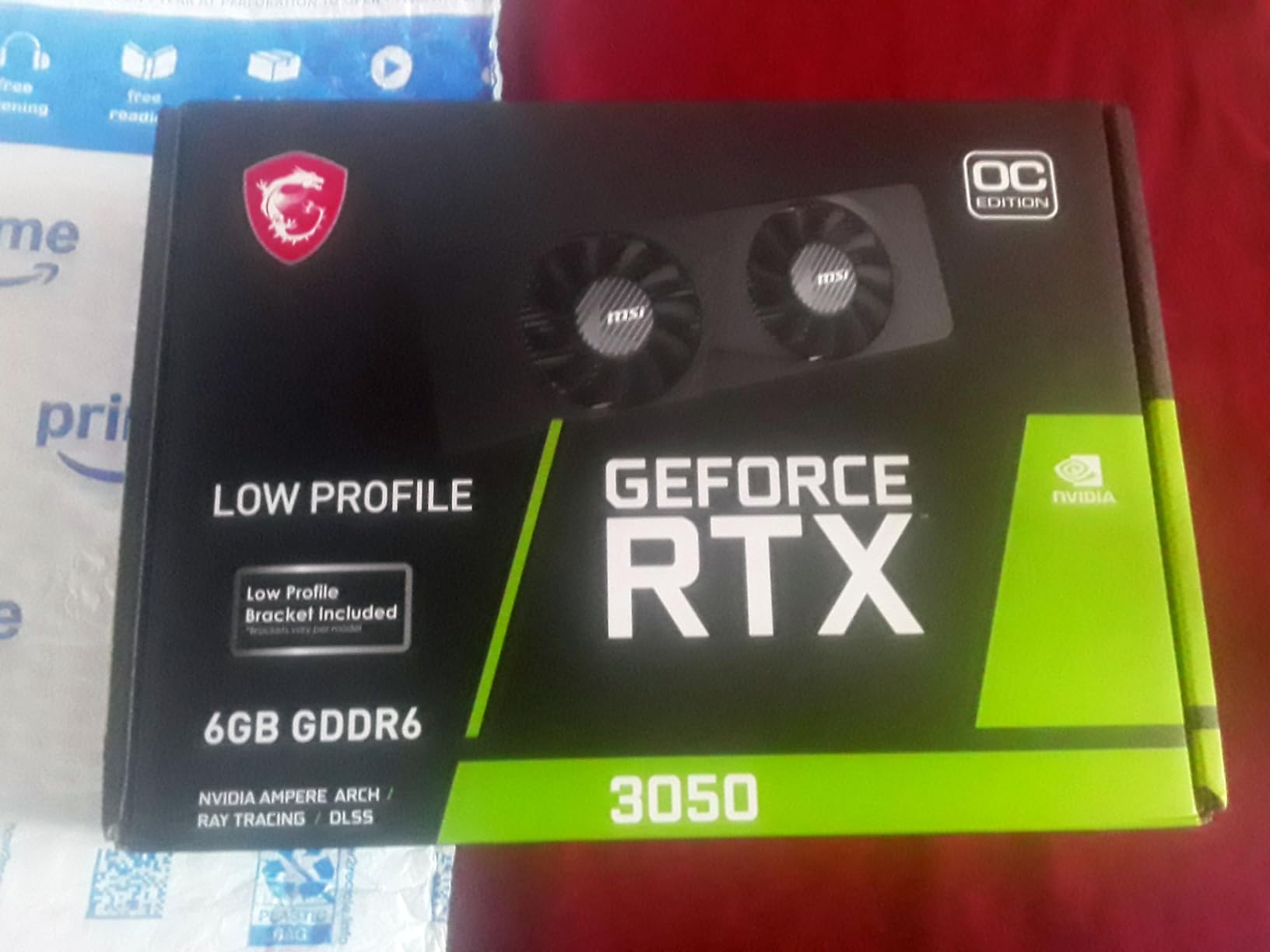 msi Gaming RTX 3050 LP 6G OC Graphics Card (NVIDIA RTX 3050, 96-Bit, Boost Clock: 1492 MHz, 6GB GDDR6 14 Gbps, HDMI/DP, Low Profile) customer photo 1