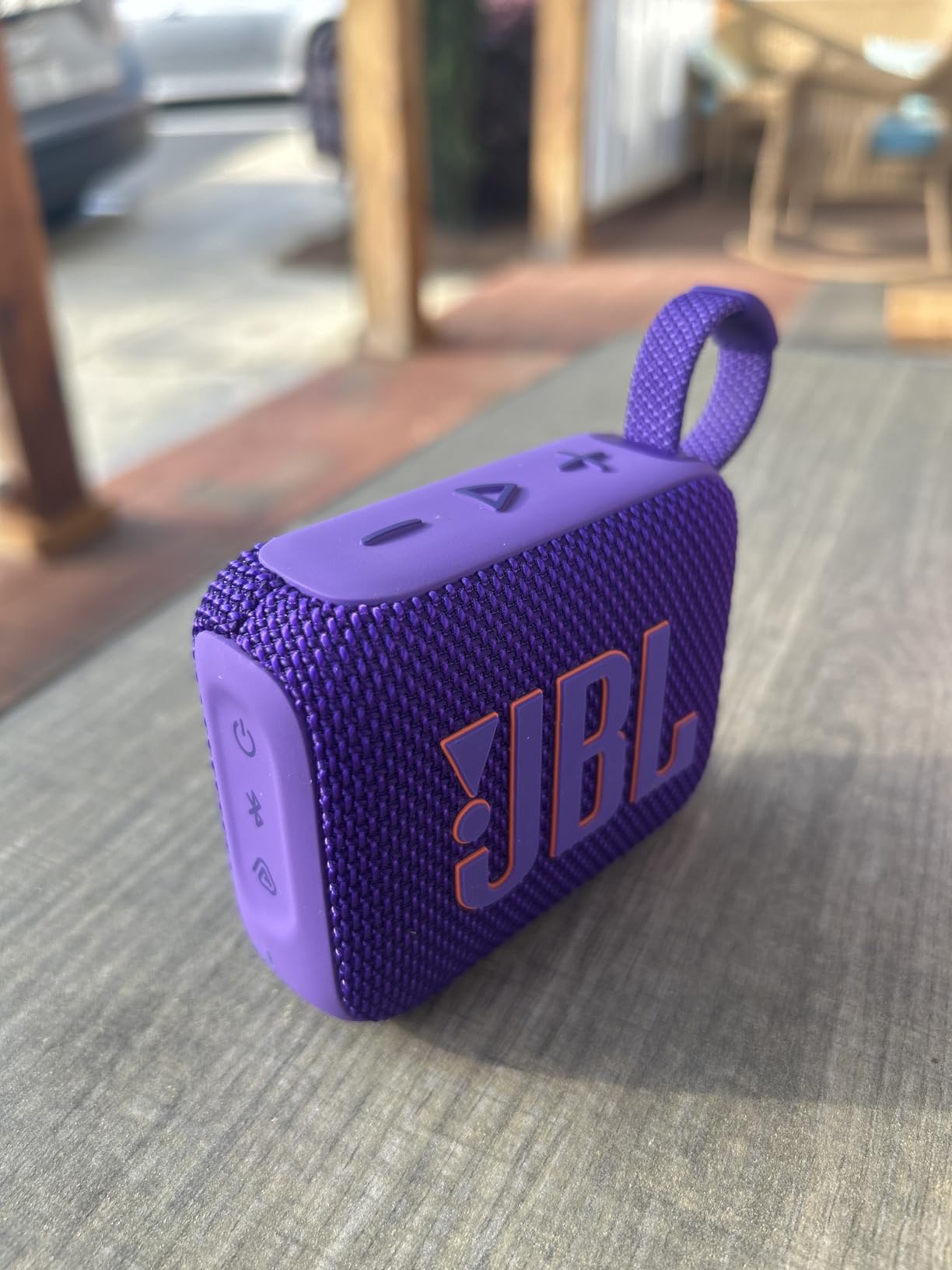 JBL Go 4 - Ultra-Portable, Waterproof and Dustproof Bluetooth Speaker, Big JBL Pro Sound with Punchy bass, 7-Hour Built-in Battery, Made in Part with Recycled Materials (Blue) customer photo 2