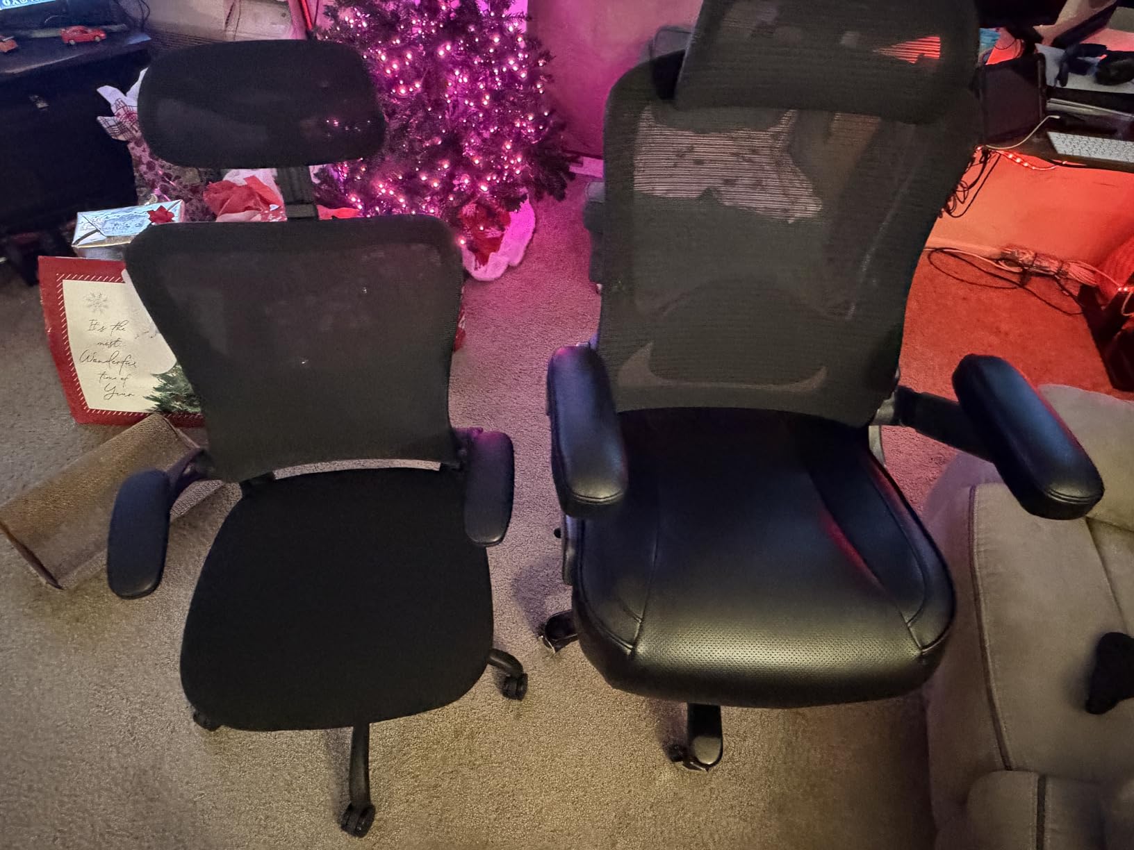 600lbs Big and Tall Office Chair - Heavy Duty Executive Computer Chair with 3D Flip Arms Large Wheels, Ergonomic Mesh High Back Desk Chair, Extra Wide Seat Adjustable Lumbar Support customer photo 1
