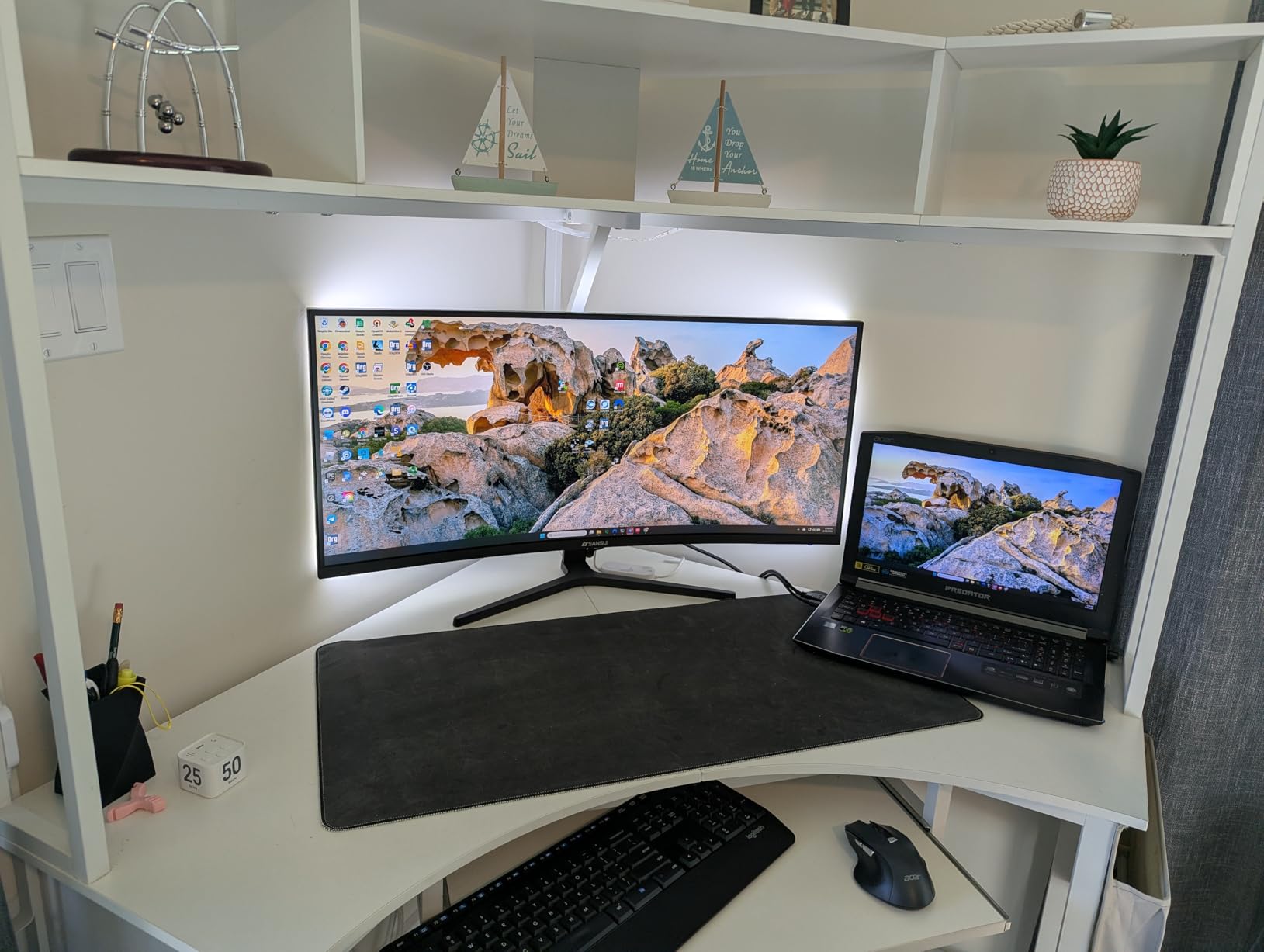 SANSUI 34-Inch Curved Gaming Monitor UWQHD 3440 x 1440P Up to 200Hz 165Hz Curved 1500R - PIP/PBP, OD 1ms, HDR, 300nits, sRGB 130%, DCI-P3 97%,AI Crosshair,AI PQ, HDMI2.1x2,DP1.4(Cable Included) customer photo 1