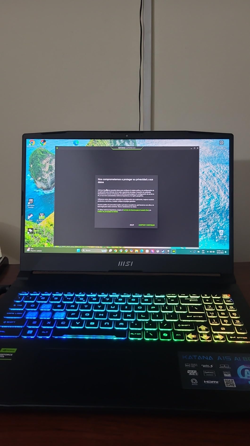 msi Katana A15 AI Gaming Laptop 15.6