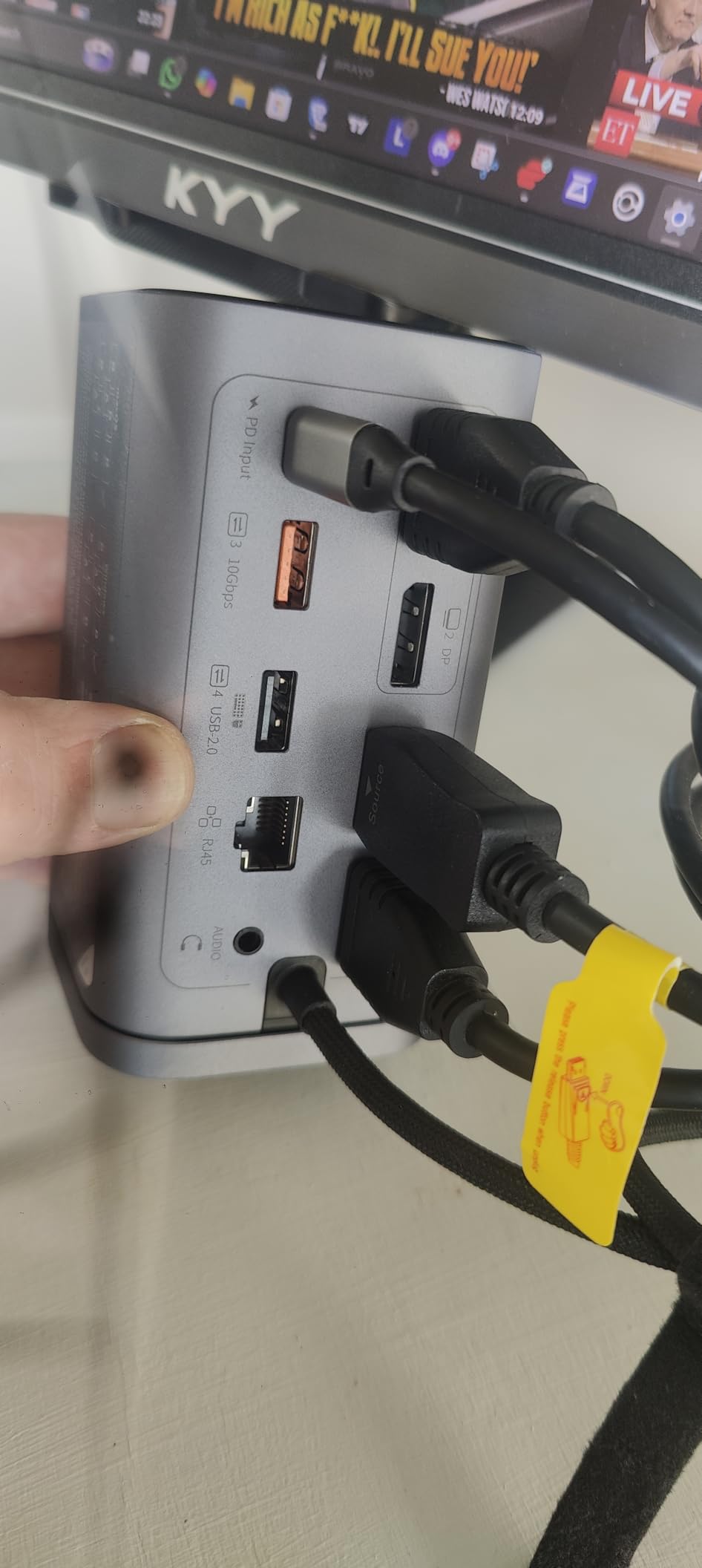 Baseus Spacemate 11-in-1 Docking Station Supports 3 Monitors (2xHDMI + 1xDP, 4K@60Hz), with 3xUSB-A/C (10Gbps), 1Gbps Ethernet, and 100W Power Delivery Charging. customer photo 2