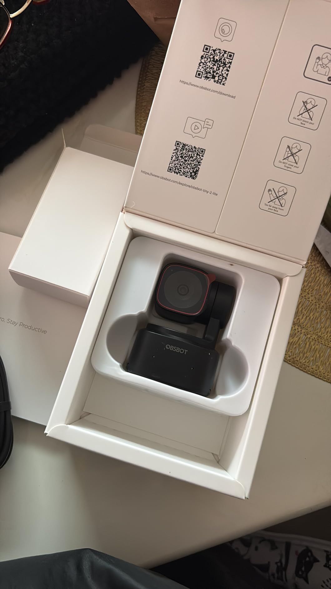 OBSBOT Tiny 2 Lite 4K Webcam for PC, AI Tracking PTZ Streaming Camera with 1/2