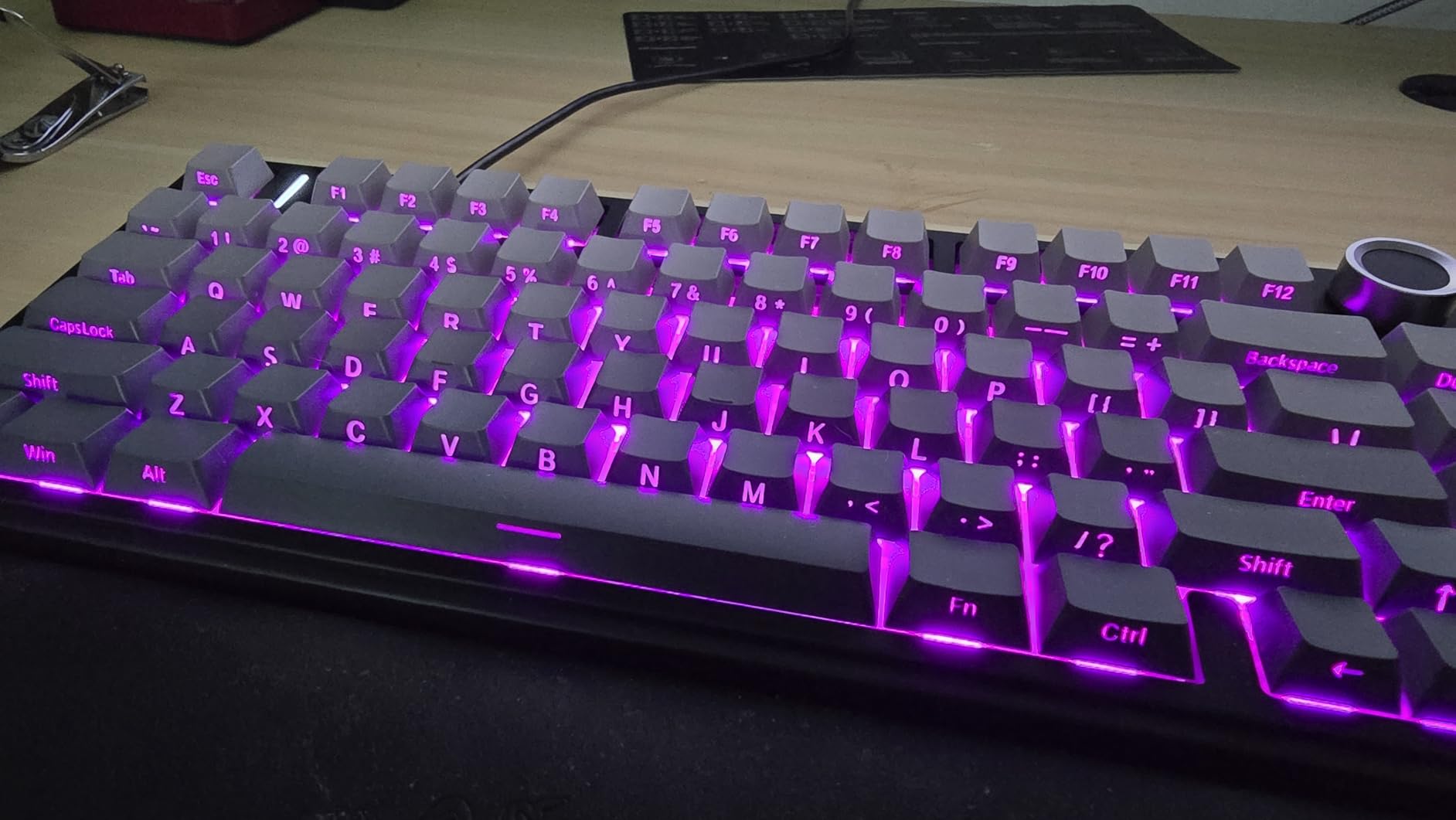 AULA F75 Pro Wireless Mechanical Keyboard,75% Hot Swappable Custom Keyboard with Knob,RGB Backlit,Pre-lubed Reaper Switches,Side Printed PBT Keycaps,2.4GHz/USB-C/BT5.0 Mechanical Gaming Keyboards customer photo 2
