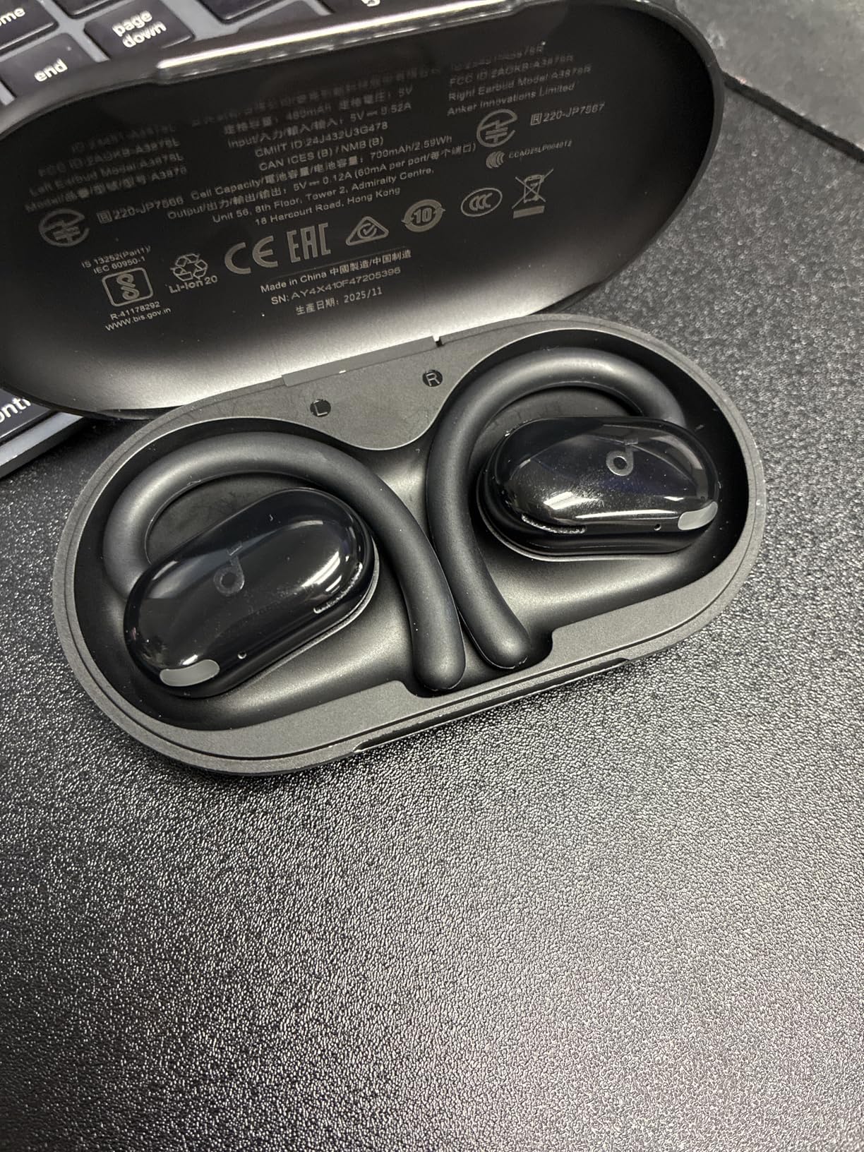 Soundcore V20i by Anker Open-Ear Headphones, Adjustable Ear Hooks, Ultra-Comfort, Snug Fit, Powerful Sound, Clear Calls, IP55, 36H Playtime, Bluetooth 5.4 Wireless Earbuds, Multipoint Connection customer photo 1