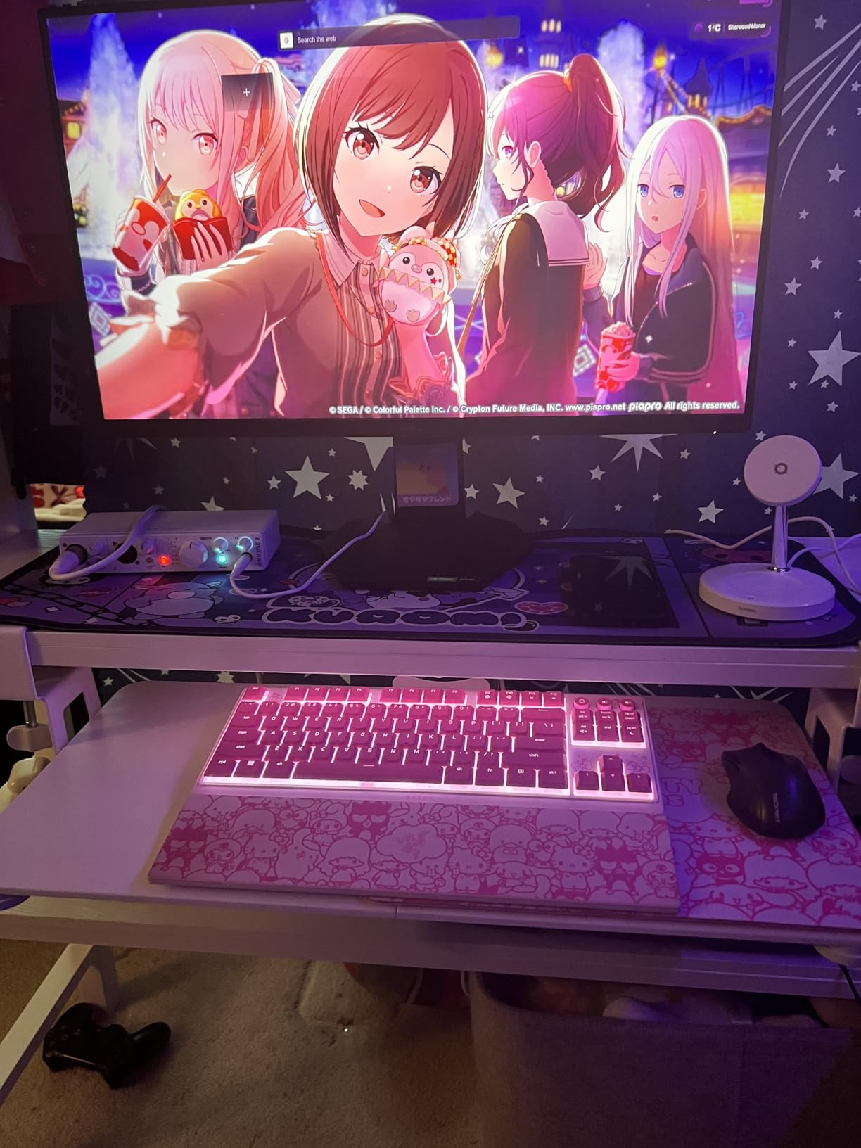 BONTEC KMT01 Under Desk Keyboard Tray, Pull-Out Keyboard & Mouse Platform with C-Clamp, 25.6 x 11.8 in Space-Saving Ergonomic Slide-Out Drawer, Black customer photo 2