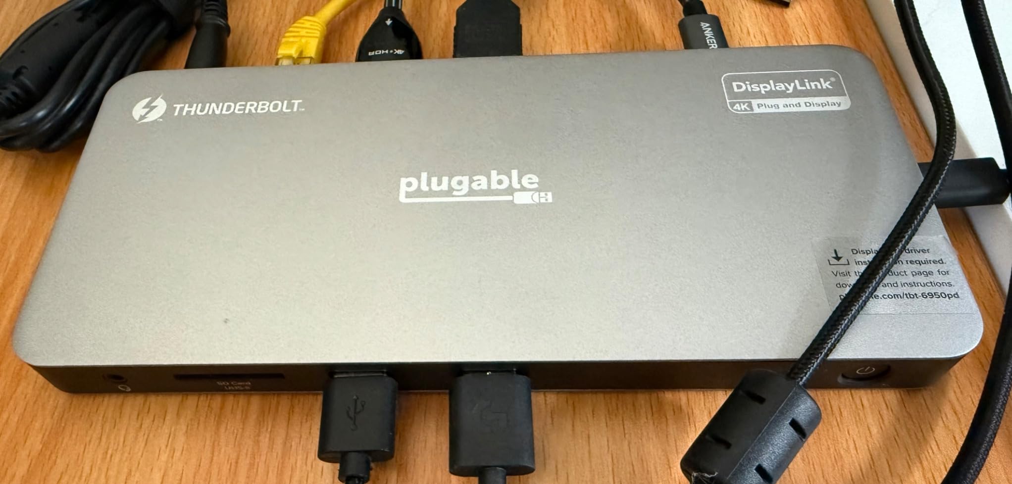 Plugable Thunderbolt 4 Dock for Quad Monitors 100W, Thunderbolt Docking Station Connects up to Four 4K Monitors for Windows and Mac Laptops, 2x HDMI, 4x Thunderbolt 4/USB C, Driver Required TBT-6950PD customer photo 2