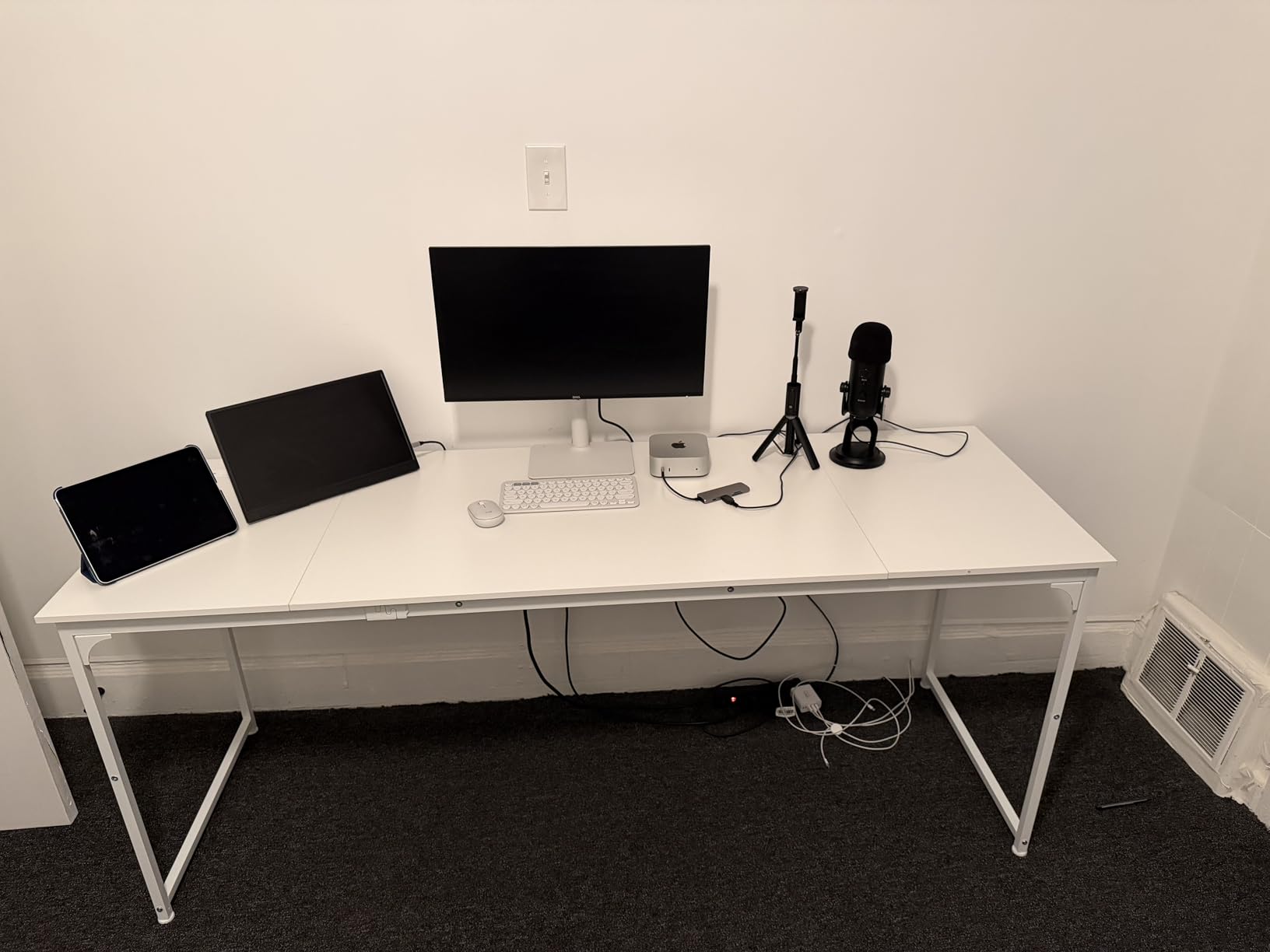 Coleshome 71 Inch Computer Desk with USB Ports, Large Office Desk, Long Study Student Writing Desk, Black customer photo 1