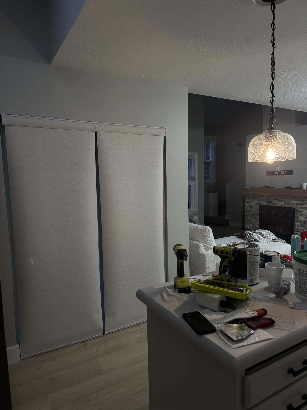 Kincmo Motorized Blinds with Remote,100% Blackout Motorized Roller Shades Work with Apple Homekit,Alexa,Google, Custom Electric Blinds with App,Voice Control (Linen White) customer photo 2