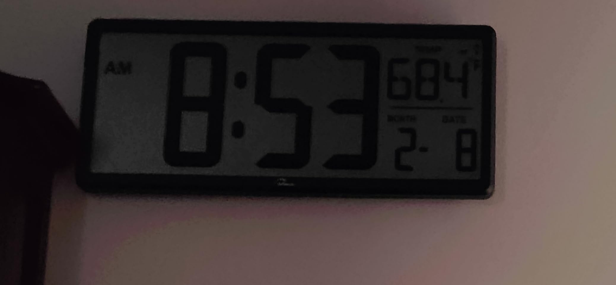 WallarGe 14.5'' Atomic Clock with Backlight, Large Digital Wall Clock Battery Operated, Large Display with Temperature and Date, Easy to Read and Set Digital Wall Clock, Auto DST customer photo 1