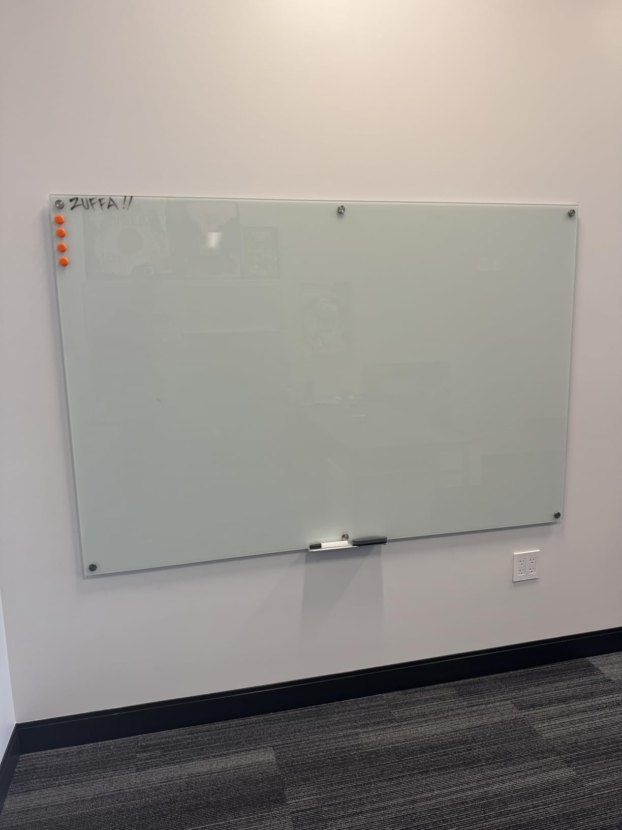 Glass Dry Erase Board, 48 x 36 Inches Magnetic Glass Whiteboard for Wall, 4' x 3' Frameless Board for Office, Home, School customer photo 2