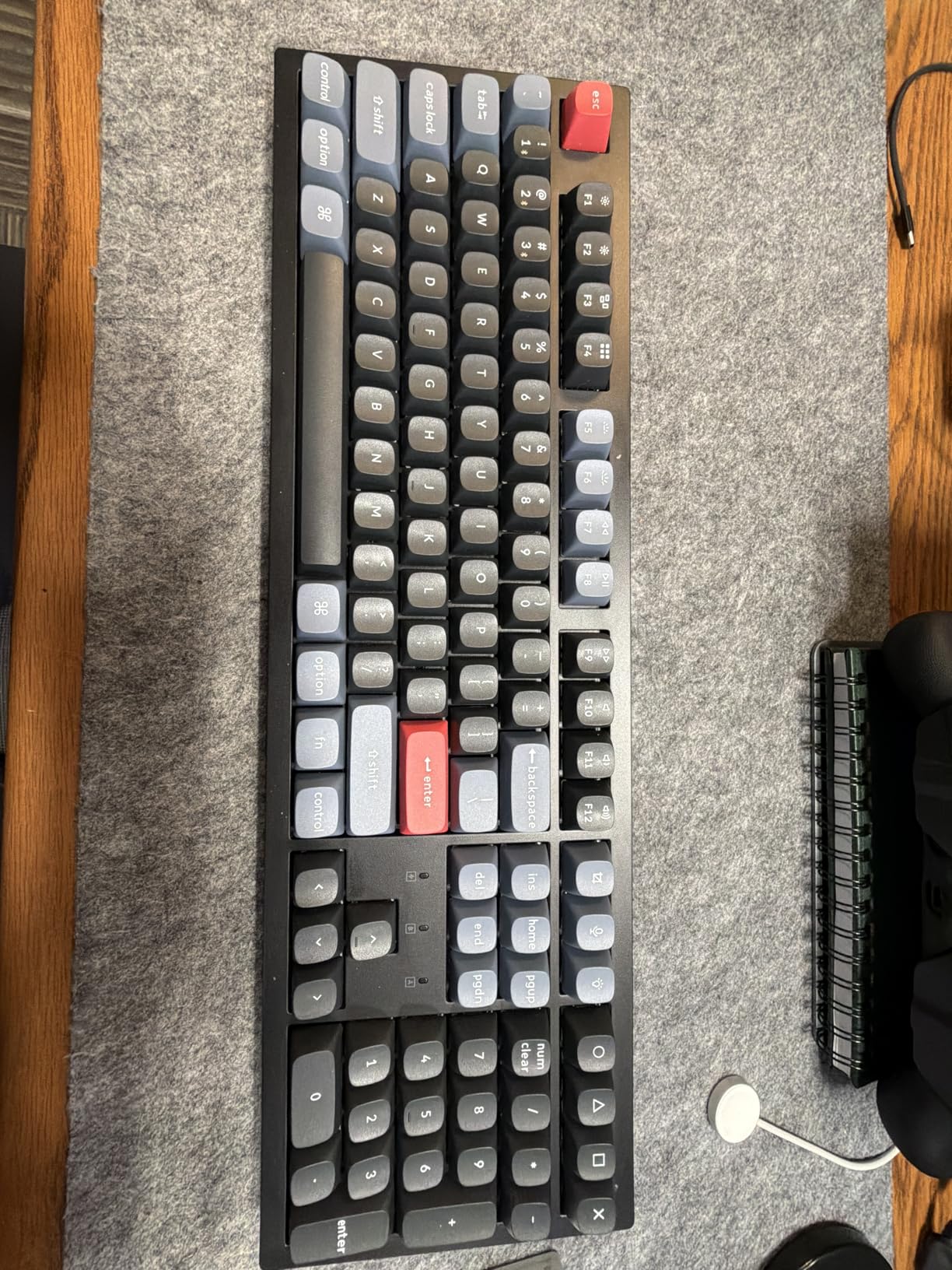 Keychron K10 Pro Wireless Custom Mechanical Keyboard, QMK Programmable Bluetooth 100% Layout with Silent Red Switch White Backlight Compatible with Mac Windows Linux customer photo 1