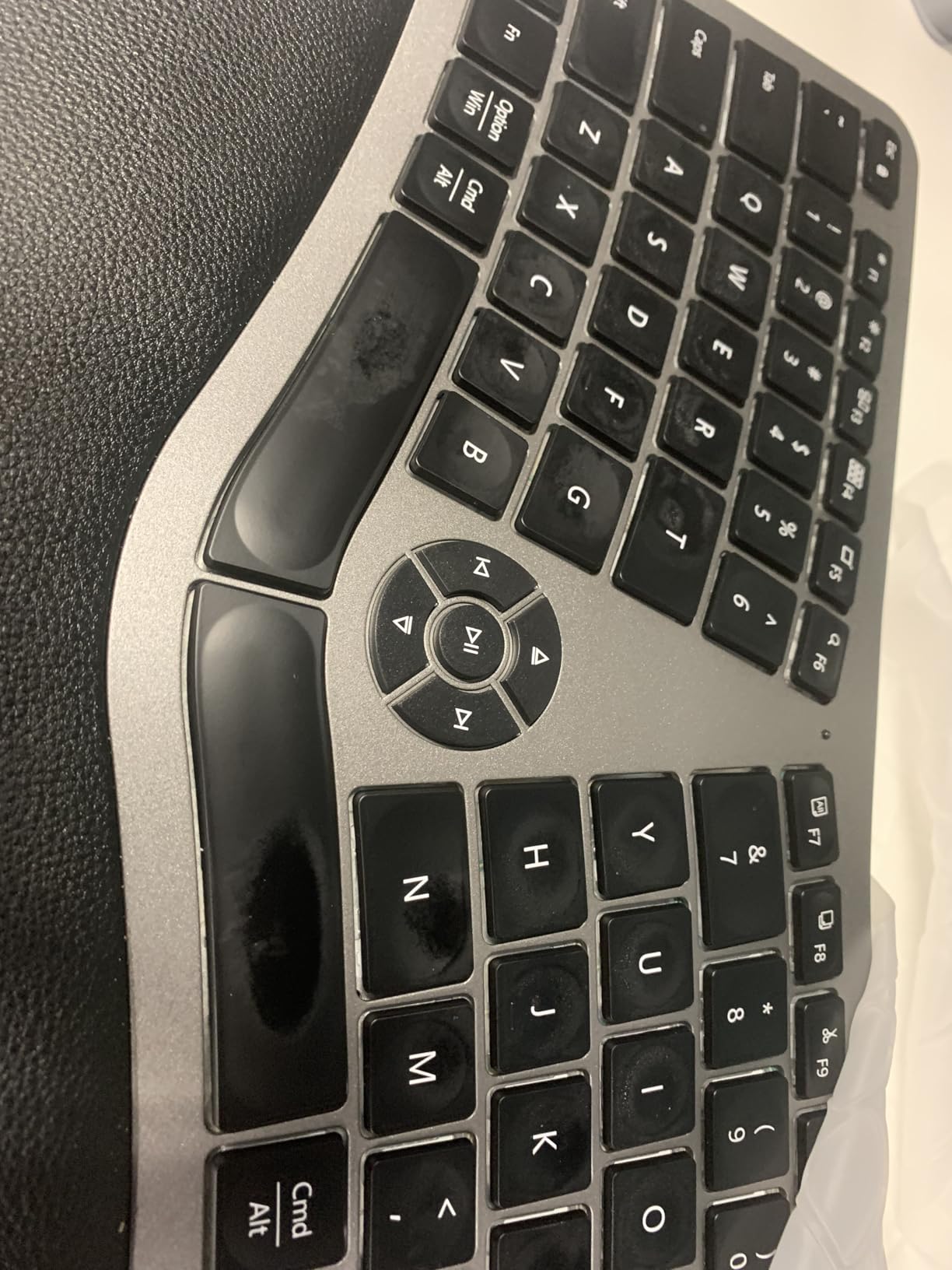 ProtoArc Backlit Bluetooth Ergonomic Keyboard, EK01 Plus Full Size Wireless Split Keyboard with Dual Bluetooth and USB, Cushioned Wrist Rest, Rechargeable, Compatible with Windows/Mac/Android, Blue customer photo 1