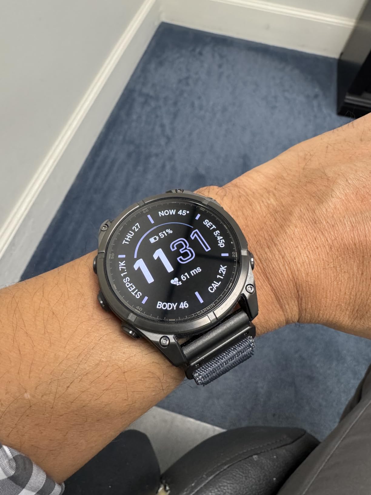 fēnix® 8 - 51 mm, AMOLED, Sapphire, Premium Multisport GPS Smartwatch, Long-Lasting Battery Life, Dive-Rated, Built-in LED Flashlight, Carbon Gray DLC Titanium with Pebble Gray Band customer photo 2