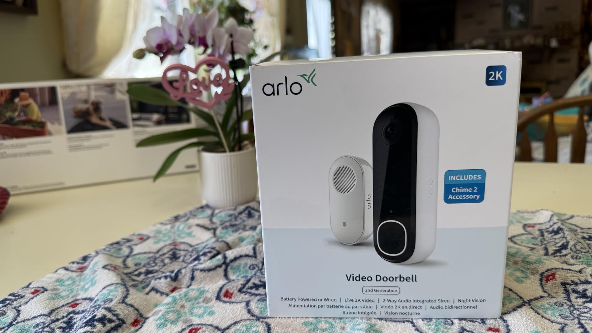 Arlo Video Doorbell 2K + Chime 2 (2nd Gen, Latest Release), Wireless or Wired Option, 2-Way Audio, Night Vision, Head to Toe View, Package Detection, Person & Vehicle Recognition, 1-Month Secure Plan customer photo 2