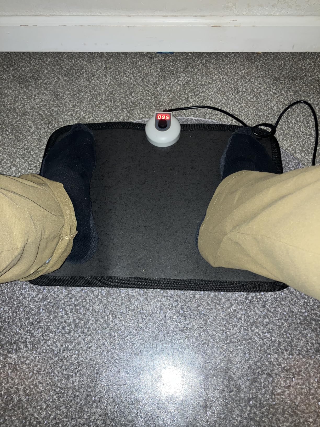 Electric Heated Floor Mats Under Desk, Heated Foot Warmer - 110v Toes Warming Heater for Office and Home (Black) customer photo 1