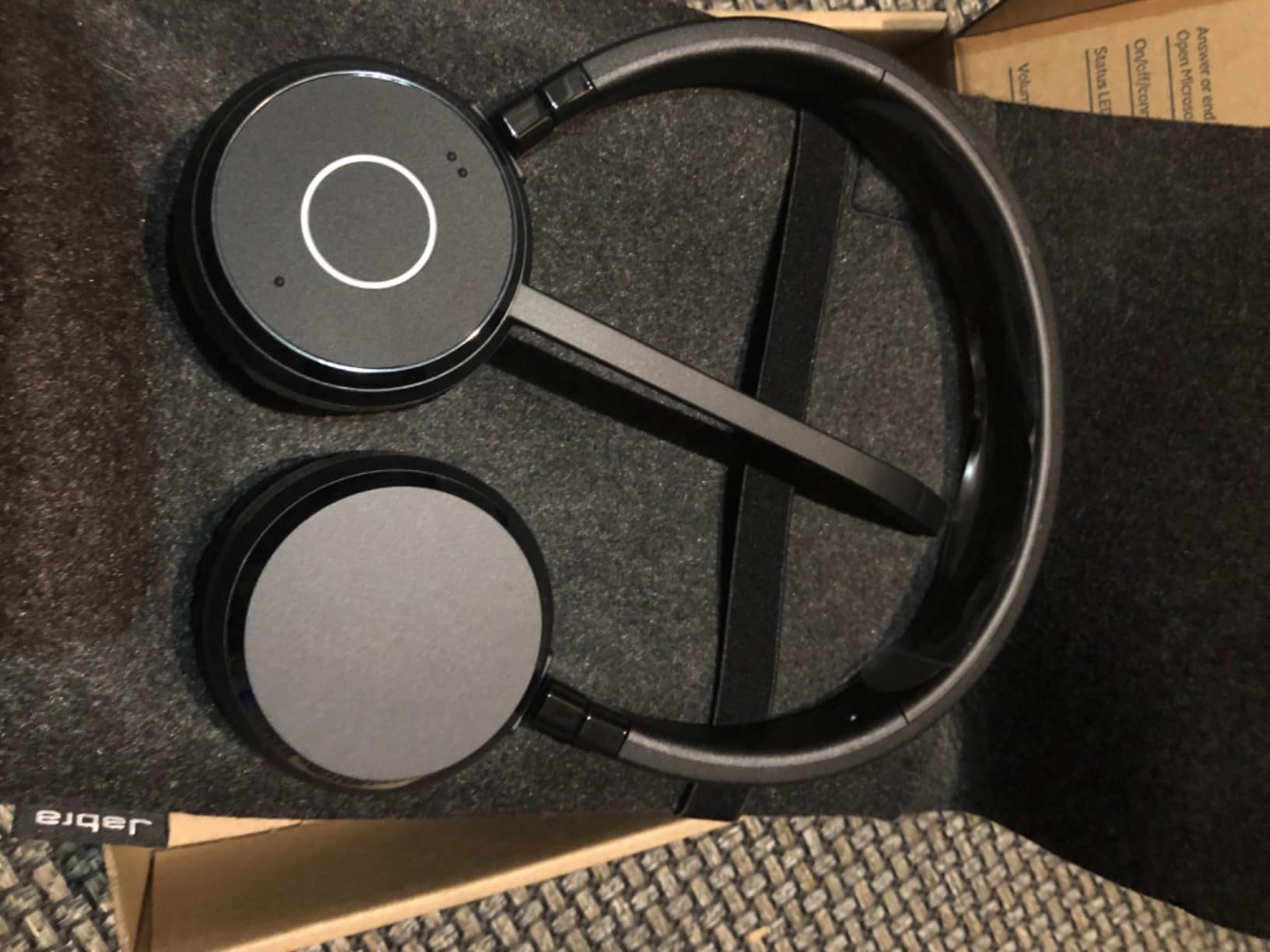 Jabra Evolve 65 TE (Third Edition) Wireless Dual-Ear Headphones - Noise-Canceling Mic, 16 hrs Battery Life, Dual Connectivity, MS Teams Certified, Supports Other Platforms, Black customer photo 1