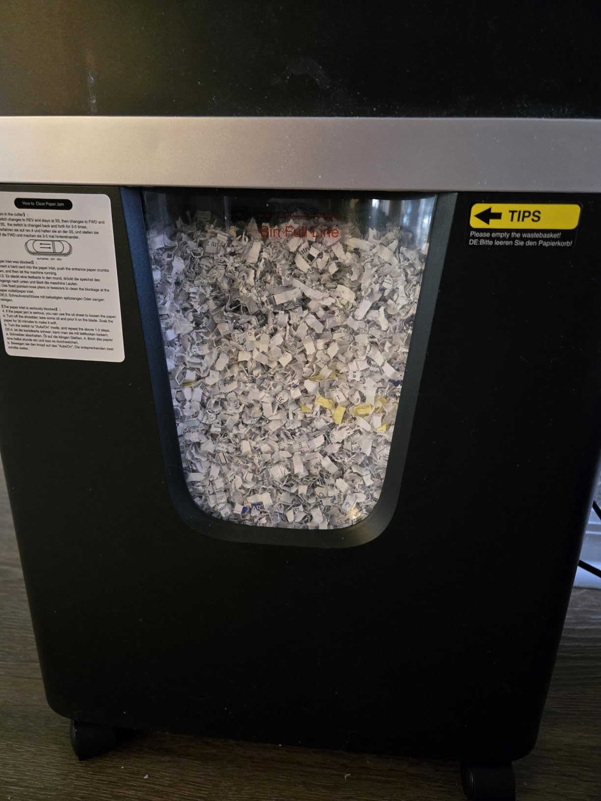 Bonsaii 12-Sheet Micro-Cut Paper Shredders for Home Office, Heavy Duty Document Shredder with 5.5 Gallon Pullout Bin for CD/Credit Card/Staple, 30 Mins Continuous Run Time, P-4 High Security, C282-B customer photo 2