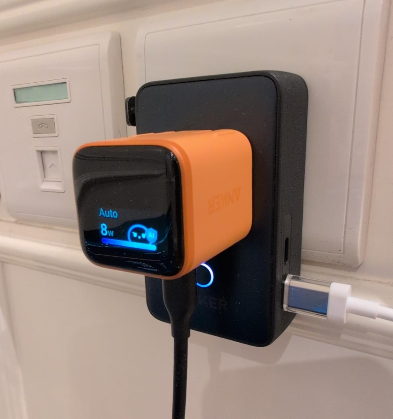 Anker Nano Travel Adapter, 5-Port Power Adapter with 1× 2-Pin AC, 2 USB A, 2 USB C for 20W, Smart Temperature Control, Works in 200+ Countries, Not a Voltage Converter, Travel Essentials (1-Pack) customer photo 1