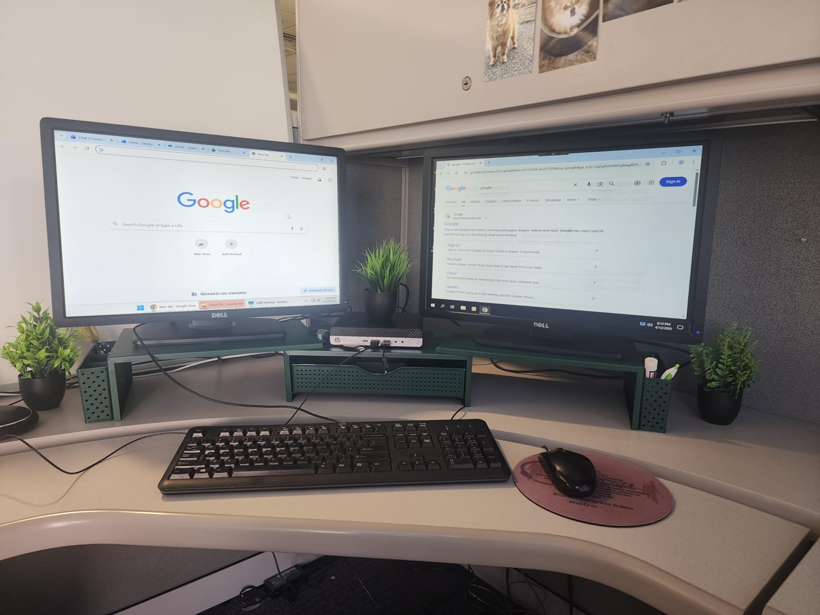 gianotter Dual Monitor Stand Riser, Desk Organizer With Drawer and 2 Pen Holders, Computer Monitor Stand, Shelf for Top of Desk, Black customer photo 1