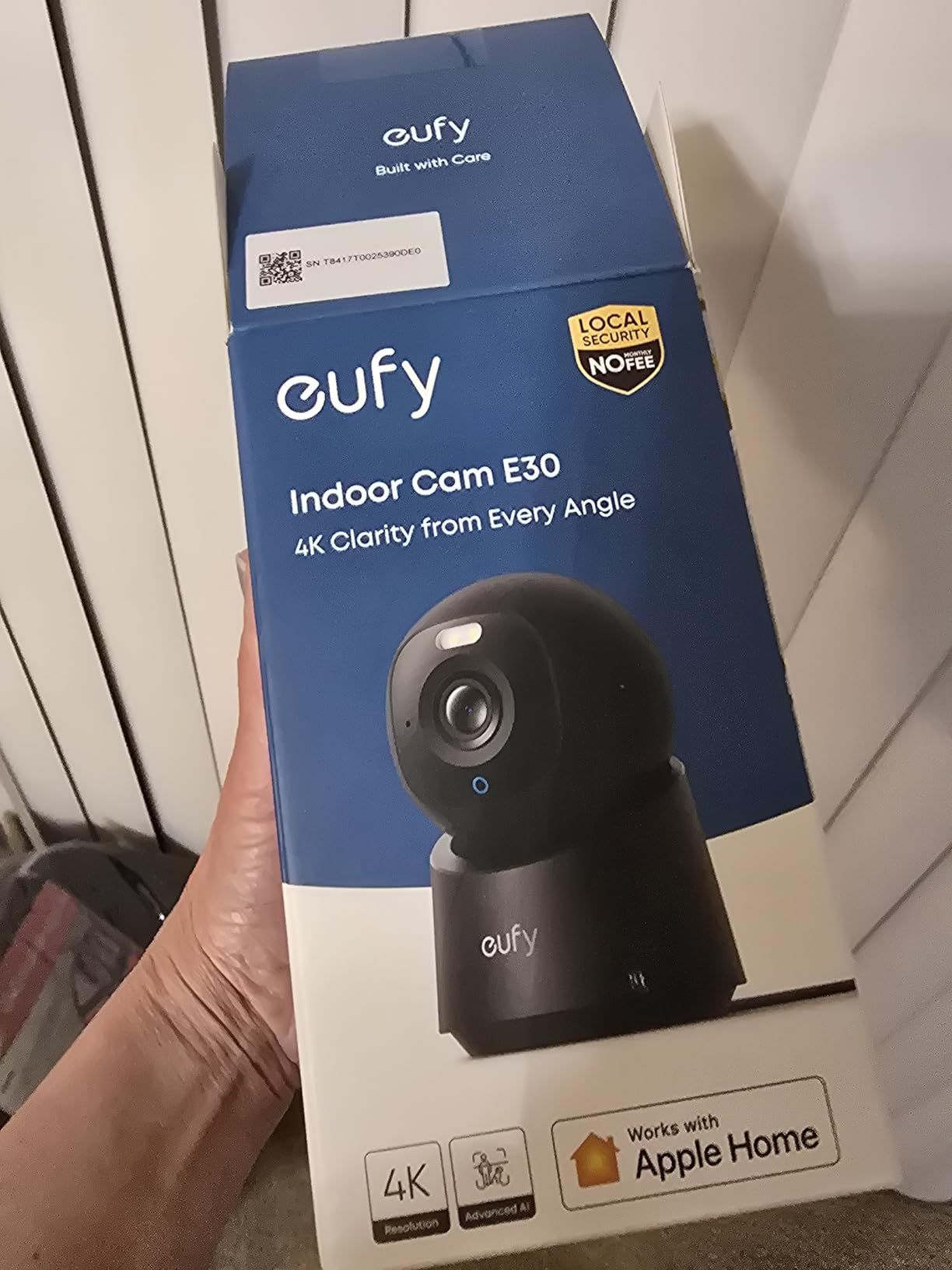 eufy Security 4K Indoor Camera E30-No Subscription,Work as Pet Camera,Nanny/Baby Monitor,360° Pan&Tilt,AI Auto Tracking,AI Detection,24/7 Recording,Color Night Vision,Two-Way Audio,Works with HomeKit customer photo 1