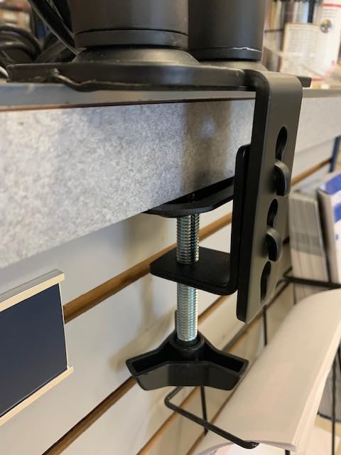 Pholiten Quad 4 Monitor Arm Desk Mount for Max 32 inch Screens, Gas Spring Adjustment Monitor Stand with VESA 75x75mm, 100x100 mm, Clamp & Grommet Install Black MD18864 customer photo 2