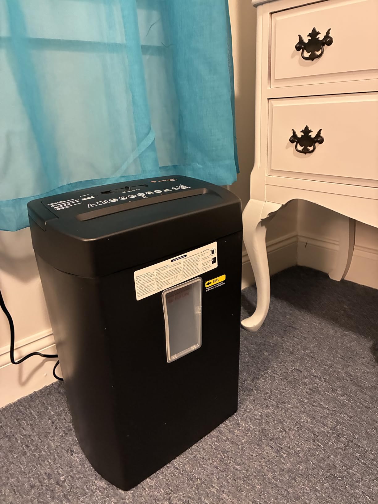 Bonsaii Paper Shredder, 10-Sheet Home Office Shredders, Micro Cut Home Use Paper Shredder with 5.5 Gallons/P-4 High Security/5 Minutes/Shred Card,Staple,Clips (C275-B) customer photo 1