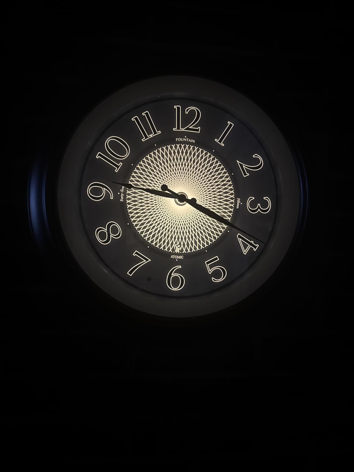 Galaxy 18 Inch Luminous Atomic Wall Clock with Night Light, Illuminated Wall Clock with Smart Sensor to Turn on/Off LED Light, Oil Rubbed Bronze Finish customer photo 1