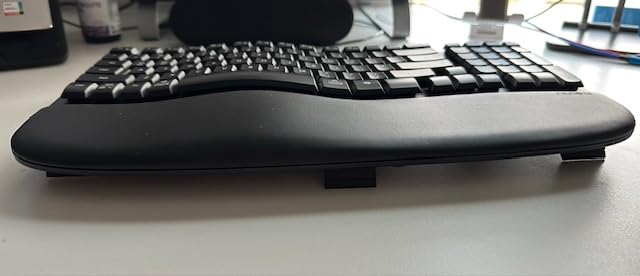 Nulea RT08 Wave Keys Wireless Ergonomic Keyboard with Cushioned Palm Rest, 2.4GHz Ergo Cordless USB Computer Keyboard, Comfortable Natural Typing, for Laptop, Mac, Windows Black customer photo 1