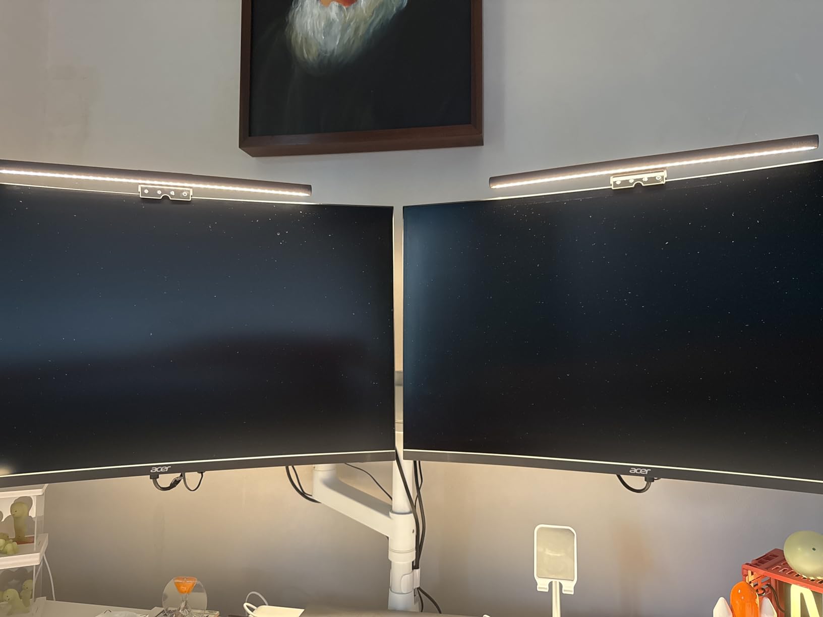 YEELIGHT Monitor Light Bar, Computer Monitor Lamp, 250LM No Glare Eye-Care LED Screen Bar, Touch Control USB Reading Desk Lamp for Home Office Work, Stepless Dimming Adjustable Color Temperature customer photo 2