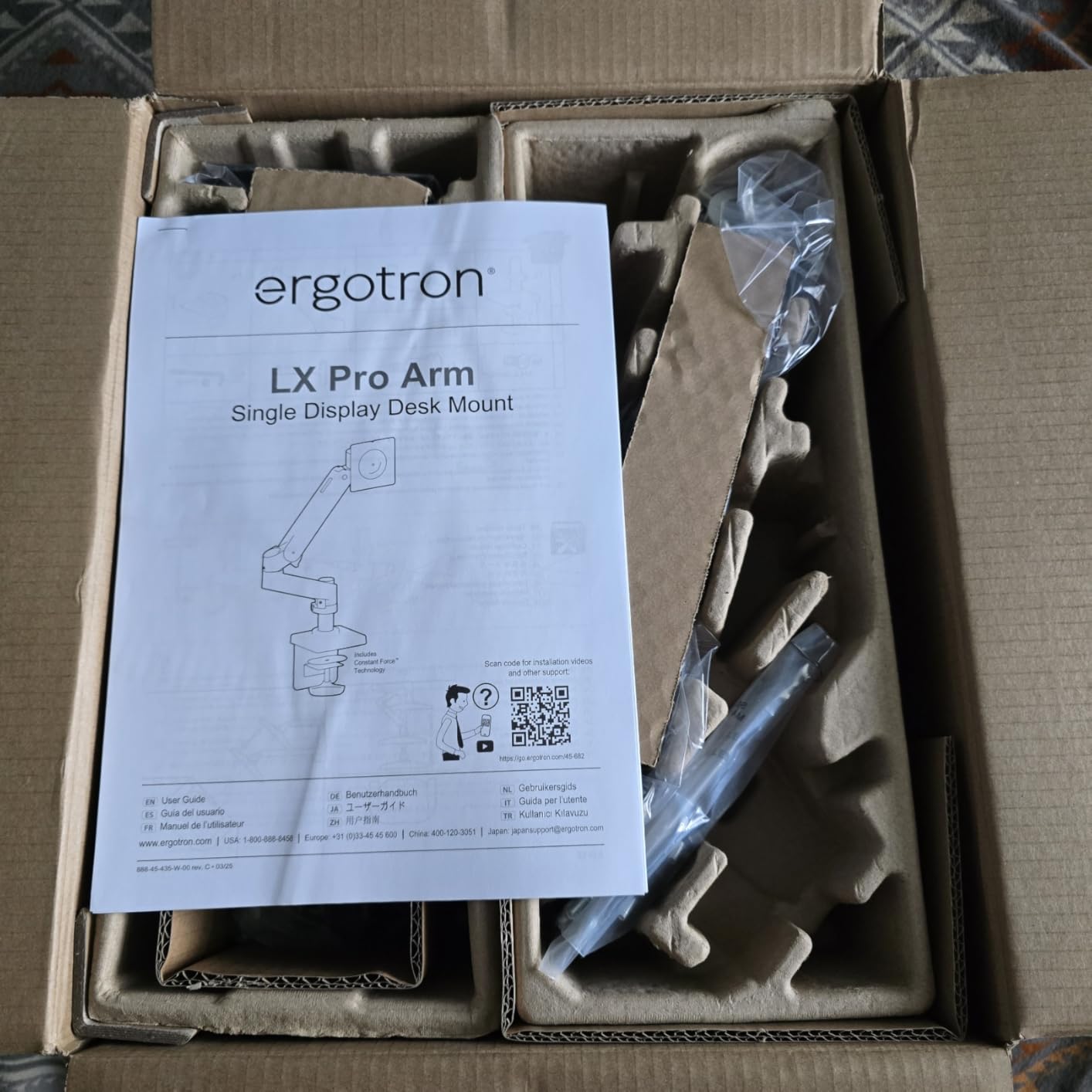 Ergotron Upgraded LX Pro Premium Monitor Arm, Single Monitor Desk Mount, fits Flat Curved Ultrawide Computer Monitors up to 34 Inches, 4 to 22 lbs, VESA 75x75mm or 100x100mm, Matte Black customer photo 2