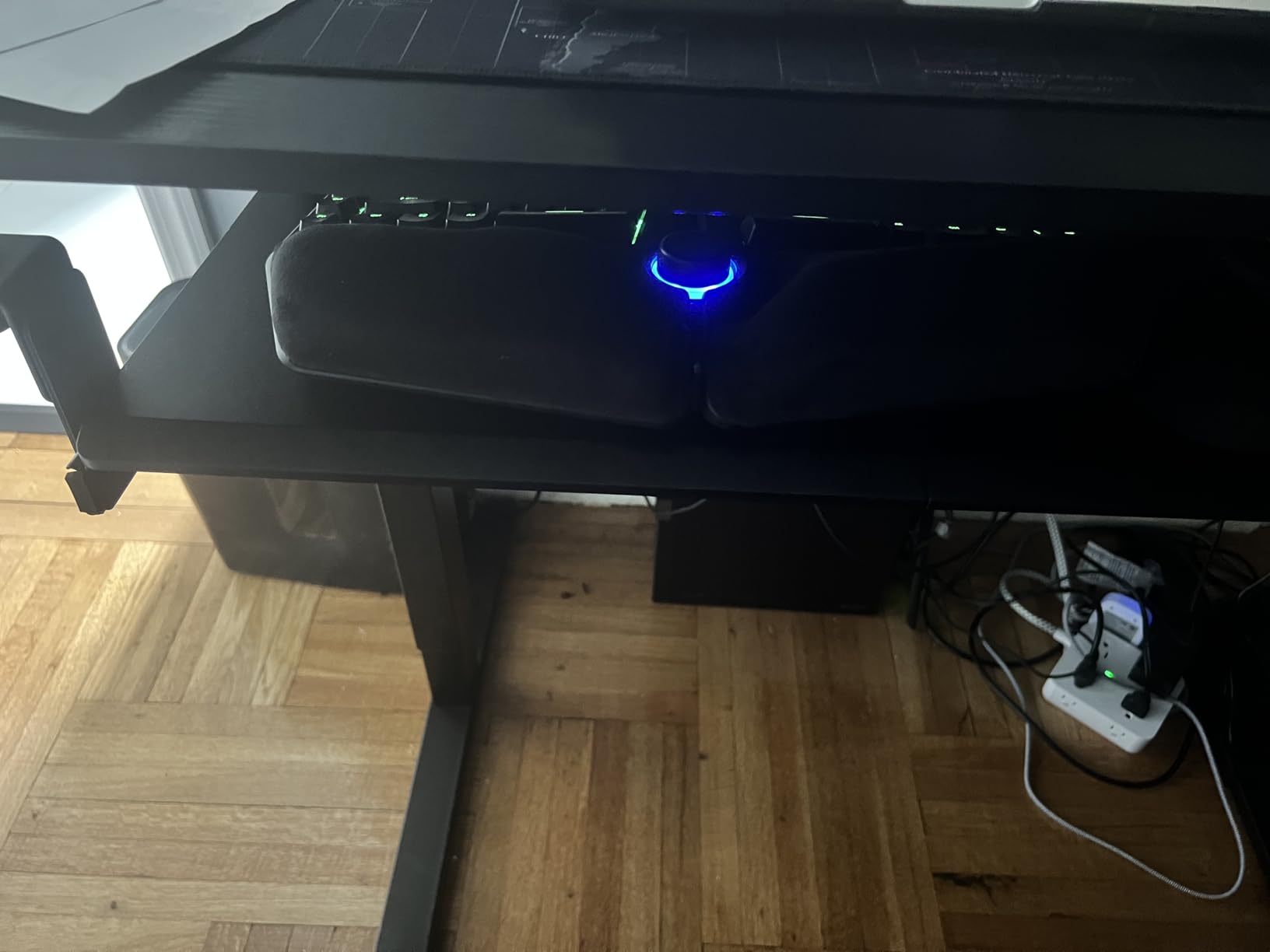 AX WABER Keyboard Tray Under Desk Pull Out with Extra Sturdy C Clamp Mount System, 27.3 (32.5 inch Including Clamps) x 11 Inch Slide-Out Platform Computer Drawer for Typing Vintage AX01WG02 customer photo 1