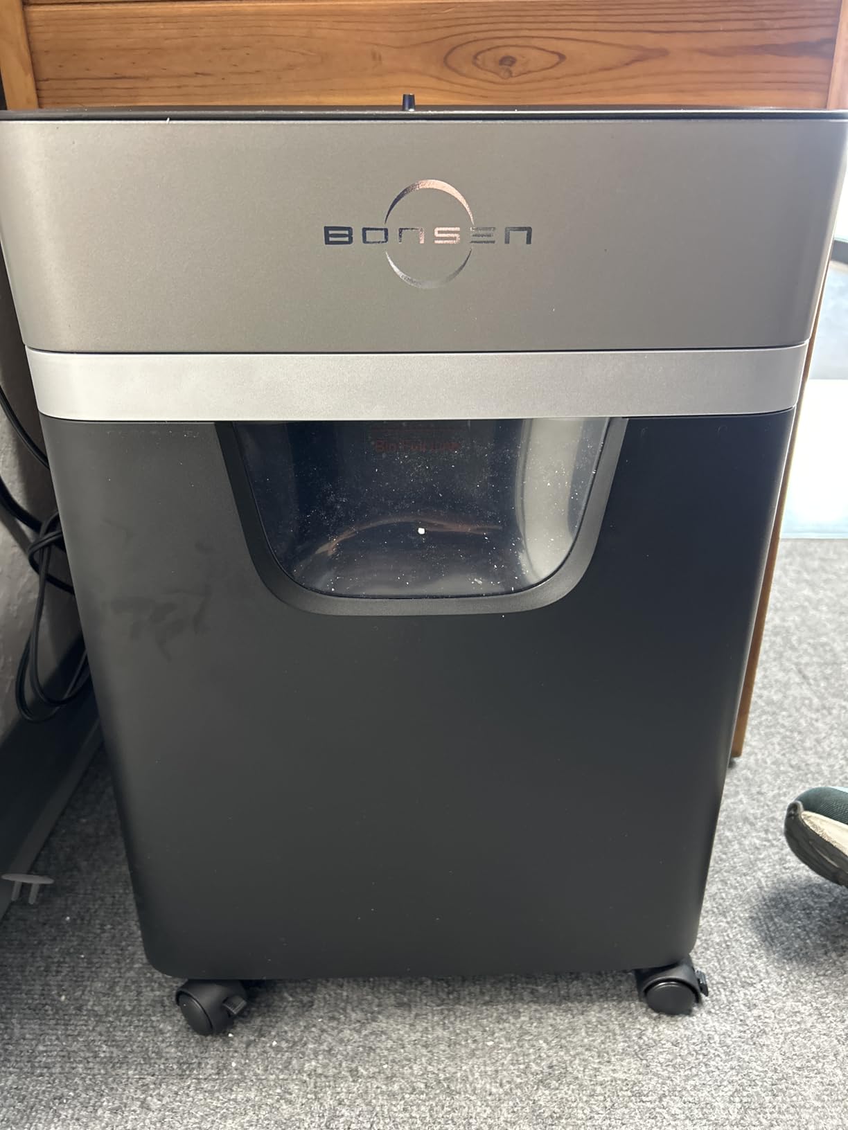 BONSEN 14-Sheet Paper Shredder for Home Office, Heavy Duty Cross Cut Shredder with 5.3 Gal Pullout Bin, Quiet Shredder for CDs/Credit Card/Staple, P-4 Security, Anti-Jam System customer photo 2