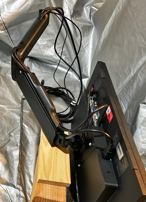 monTEK Dual Monitor Wall Mount for 17 to 32 inch Flat/Curved Screens, Each Holds to 19.8 lbs, Full Motion Adjustable Mechanical Spring Monitor Arm, 75x75/100x100 VESA Wall Mount, Black customer photo 1