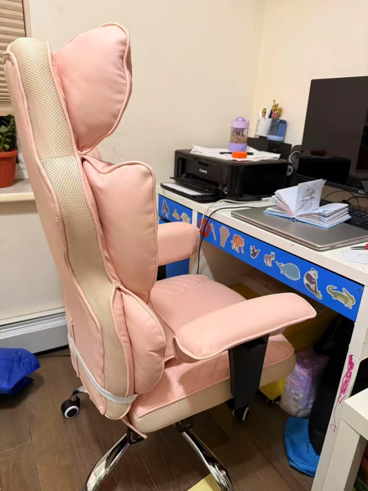 GTPLAYER Big and Tall Gaming Chair 400lbs Heavy Duty Office Chair with Foot Rest & Ergonomic Pocket Spring Lumbar Support, High Back 3D Saddle Shaped Cushion for Back Pain Relief, Matte-Black customer photo 1