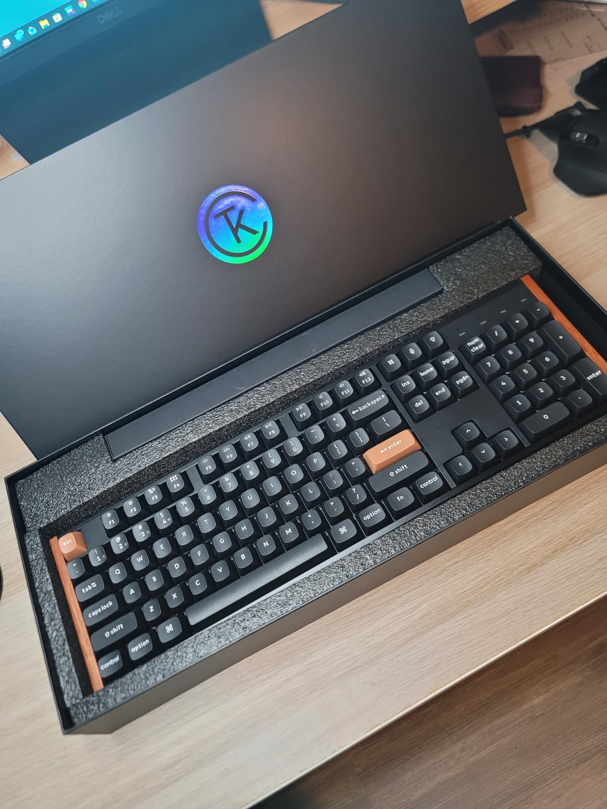 Keychron K10 HE Hall Effect Keyboard Wireless, Magnetic Switch Hot Swappable, Adjustable Actuation Rapid Trigger Mode with Aluminum + Wood Frame, Full-Size Custom RGB for Mac Windows Linux - Black customer photo 2