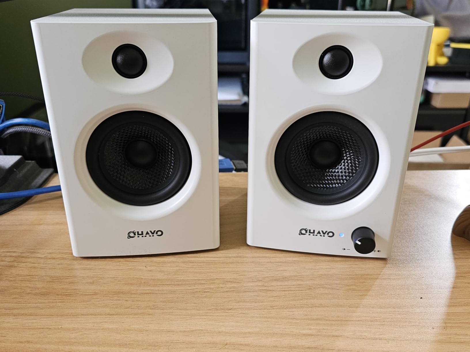 OHAYO 60W Computer Speakers for Music and Gaming, Active Bluetooth 5.3, Stereo 2.0 Speakers for Desktop PC or Laptop, 3.5mm Aux RCA USB Input, 1 Pair, Black customer photo 2