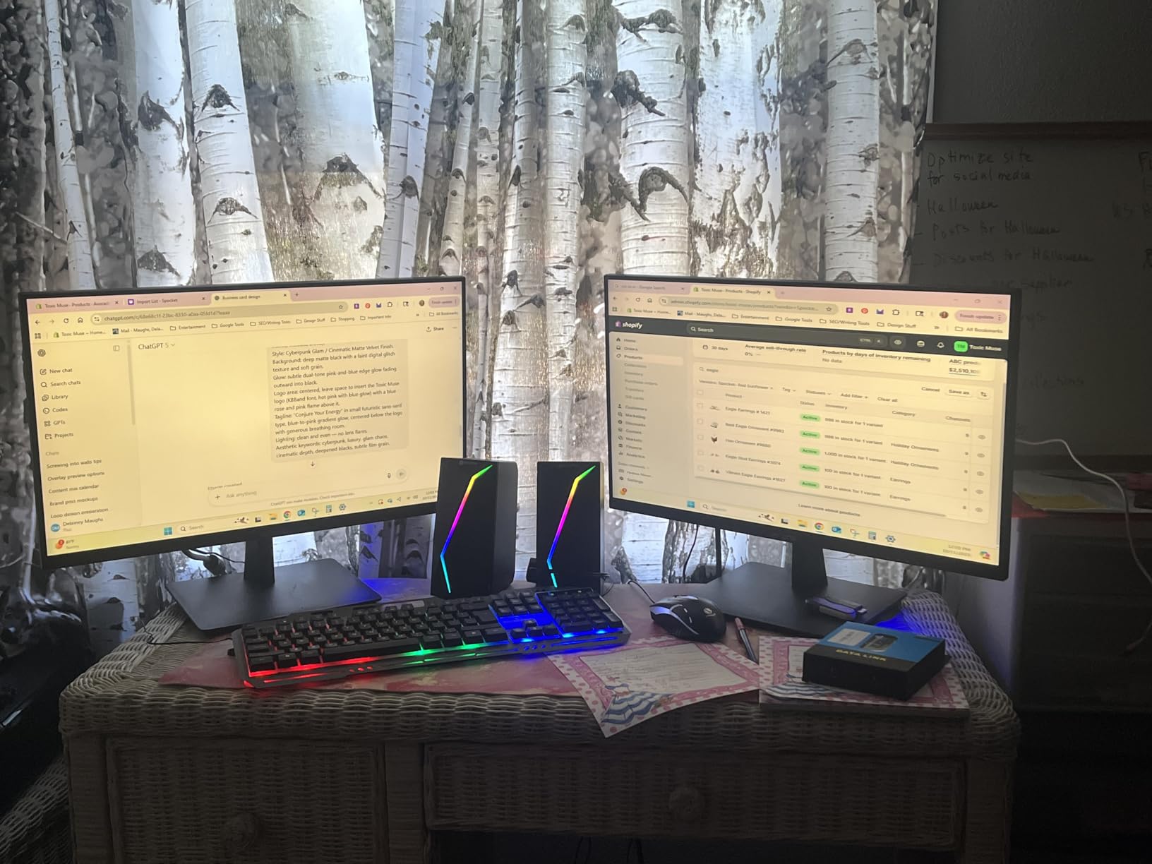 Dell Optiplex Computer PC w/RGB Lighting | Windows 11 Pro | Ultra Fast Intel i5-8500 | 16GB RAM 1TB SSD | New Dual 24