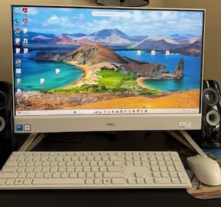 Dell 24 All-in-One Desktop ec24250-23.8-inch FHD Display, Intel Core 3 Processor 100U, Intel Graphics, 8GB DDR5 RAM, 512GB SSD, Windows 11 Home, Onsite Service+6 Months Retail Migrate - White customer photo 1