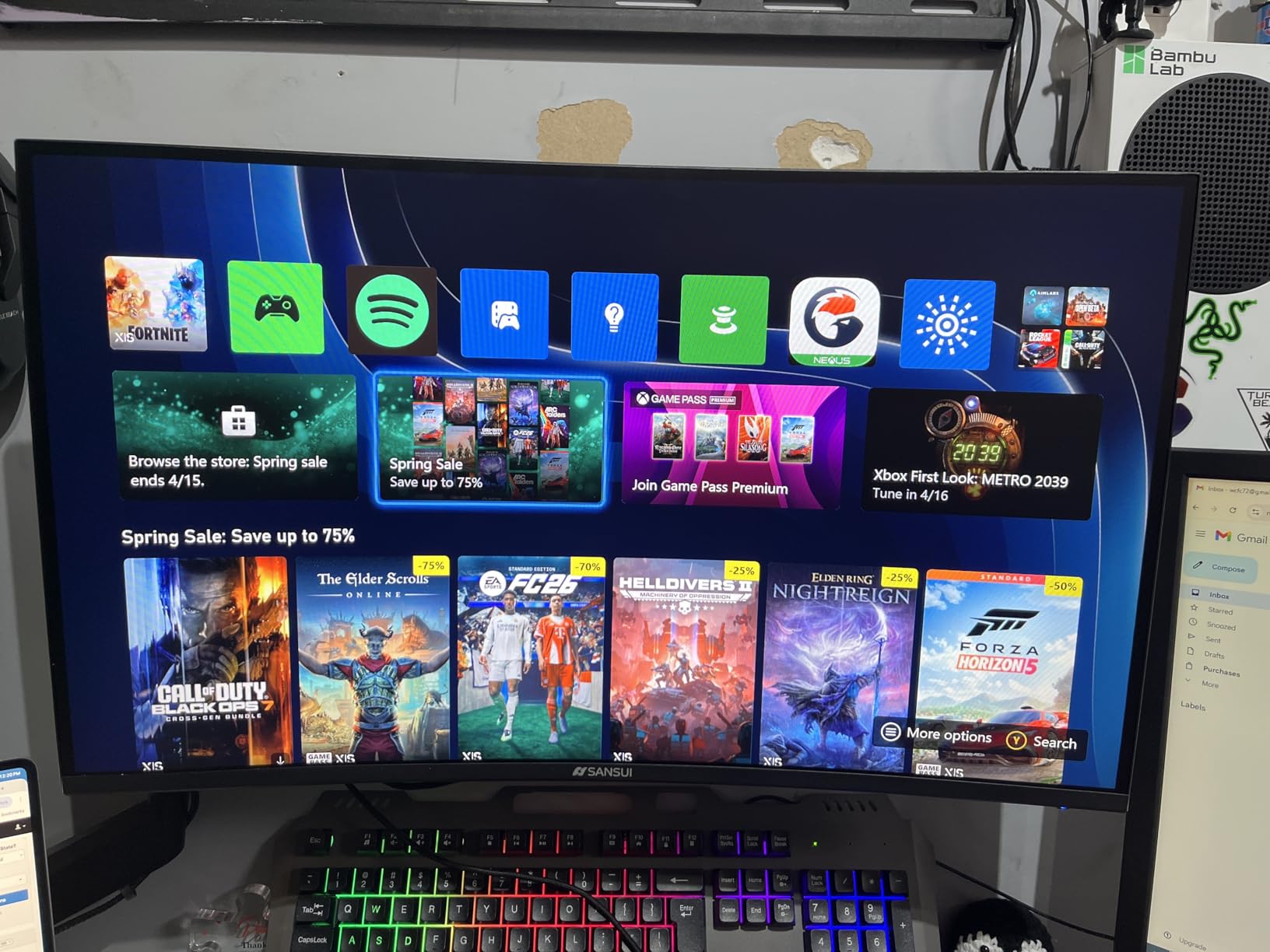 SANSUI 27 Inch Curved 160Hz Gaming Monitor, 1500R Curved Computer Gaming Monitor FHD 1080P, 4000:1, 110% sRGB, FPS/RTS, 1Ms MPRT|FreeSync|HDR|Low Blue Light|HDMI DP| VESA Support, HDMI Cable Incl. customer photo 1