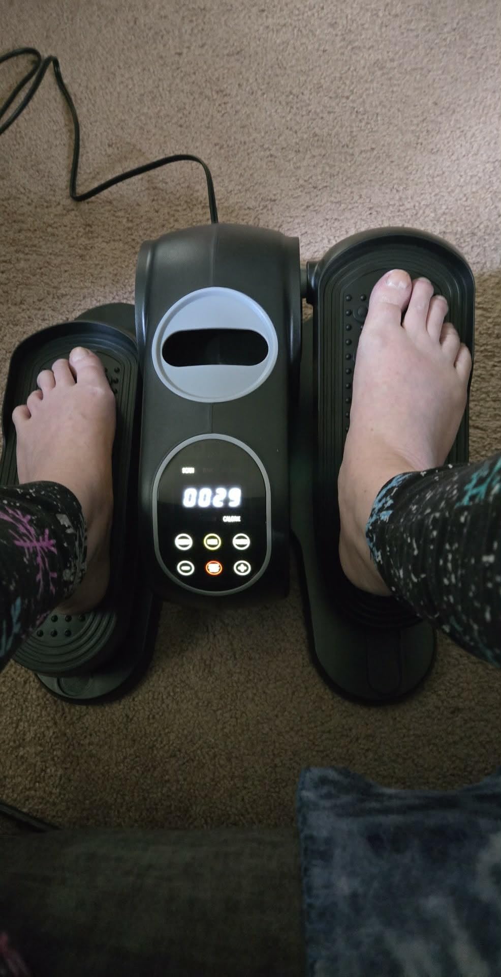 MERACH Under Desk Elliptical Machine, Leg Exerciser While Sitting for Seniors with 12-Speeds & Remote Control, Quiet Portable Electric Seated Pedal Exerciser Machine for Home Office customer photo 1