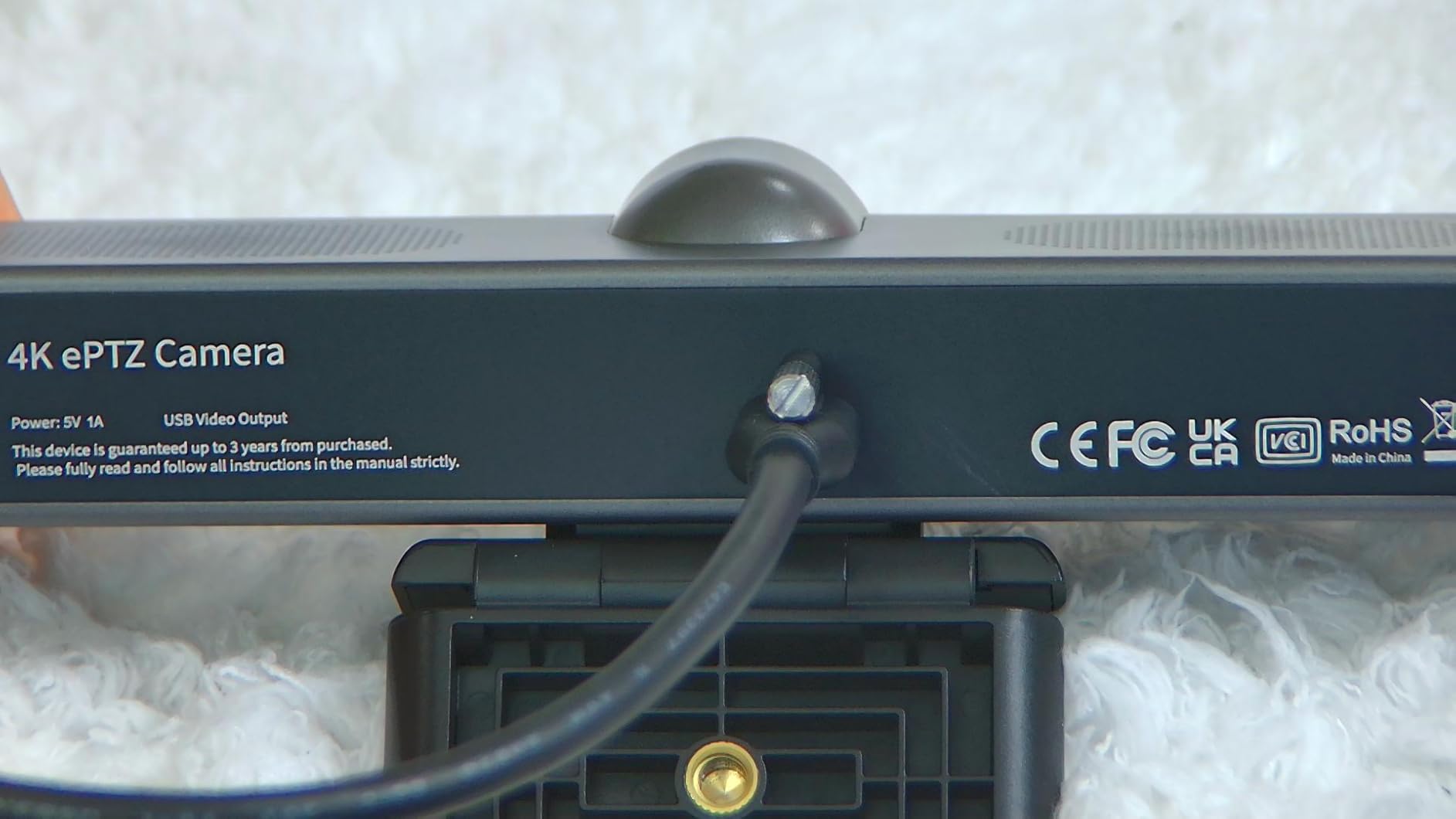 TONGVEO 3-in-1 4K Webcam with Microphones and Speaker, AI Auto-Tracking 5X Digital Zoom Webcam 4K Adjustable Field of View Remote Control Works with Microsoft Teams, Zoom, Google Meet, PC Mac Laptop customer photo 2